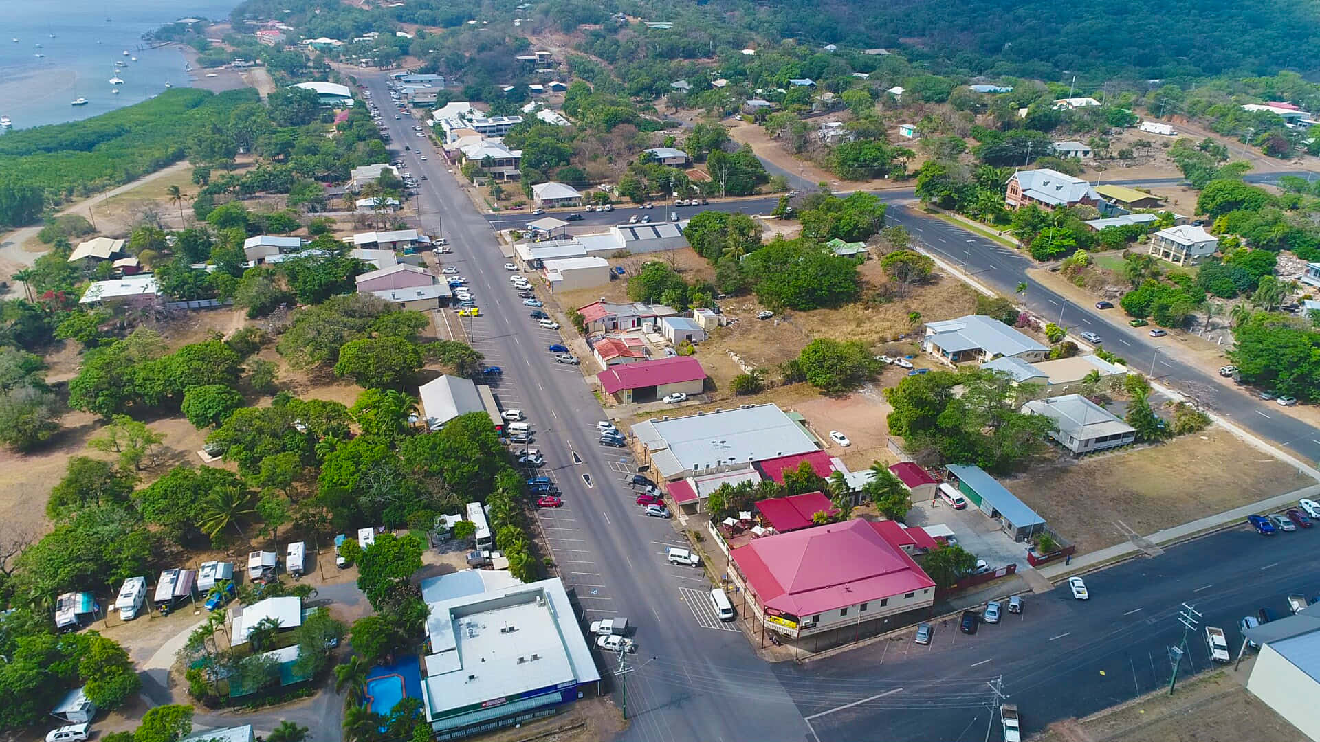 Local Neighborhood Aerial Photo Background