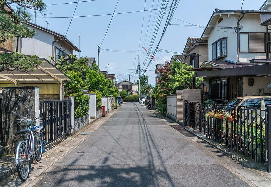 Local Neighborhood In Japan Background