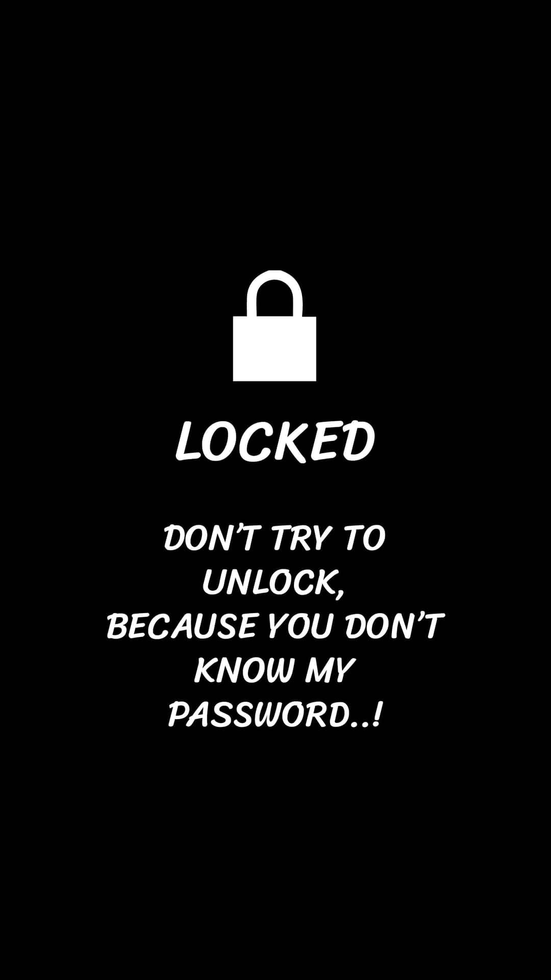 Locked Password Warning Graphic Background