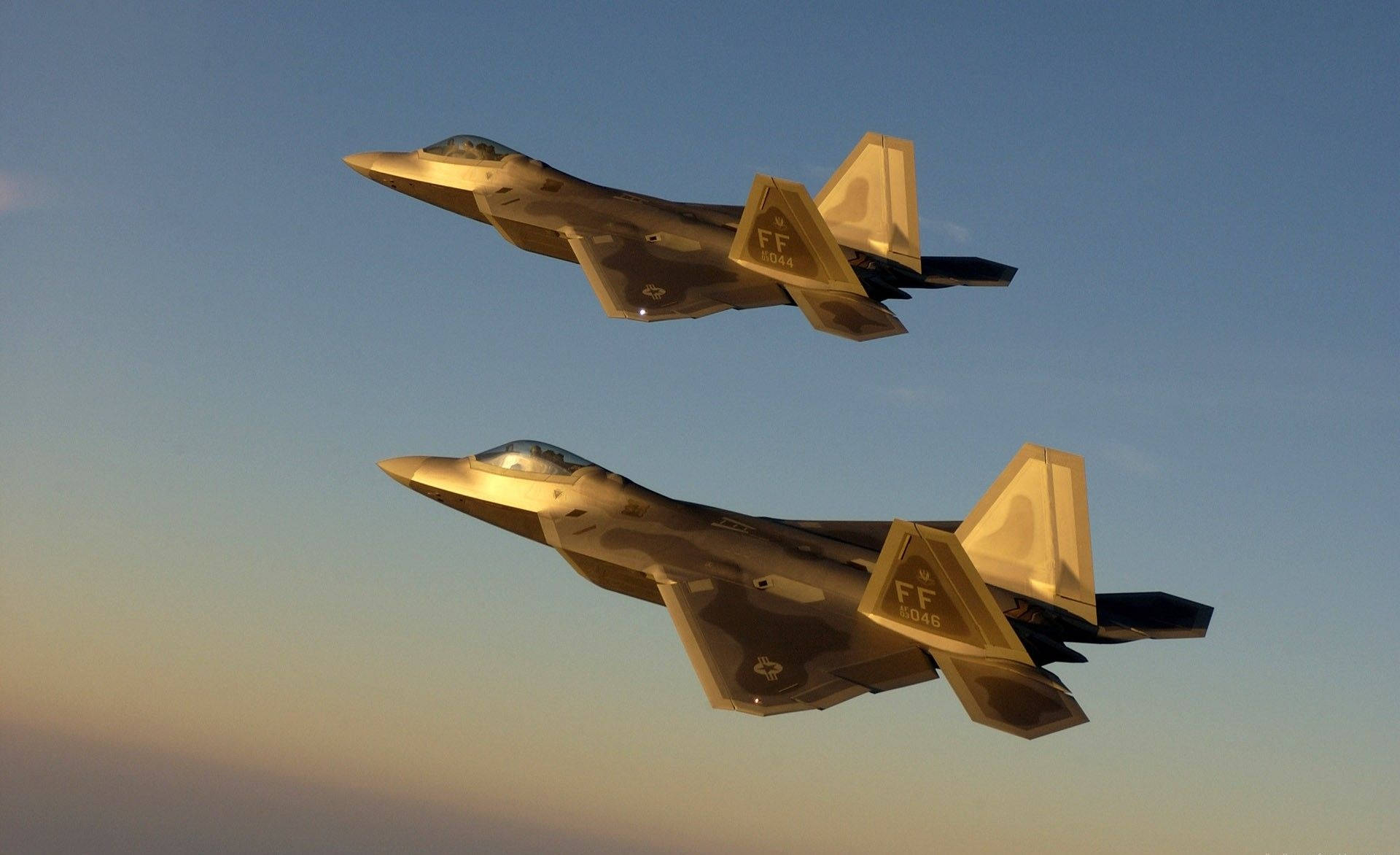 Lockheed Martin F-22 Raptor In Flight Background