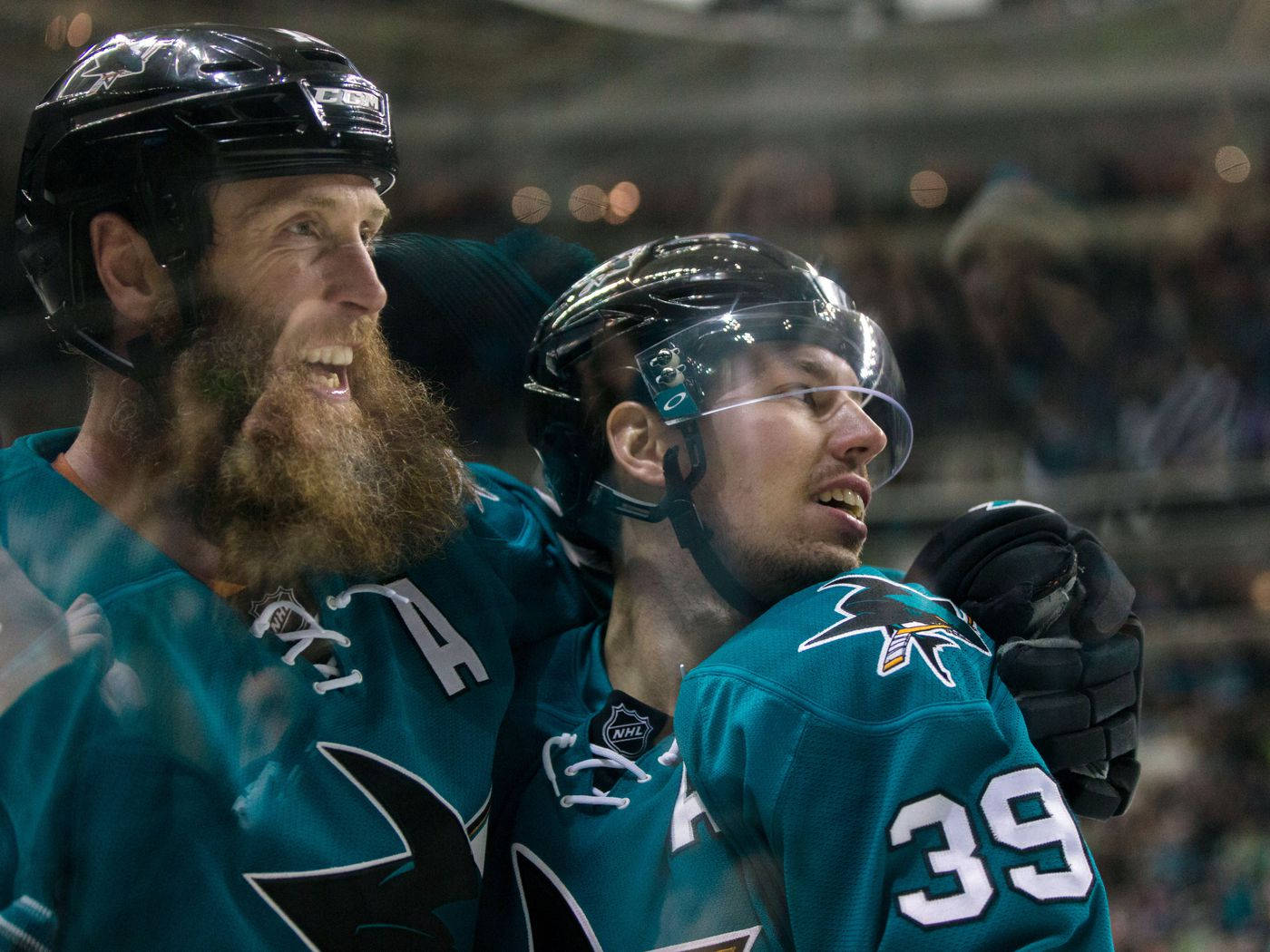 Logan Couture And Joe Thornton San Jose Sharks Background