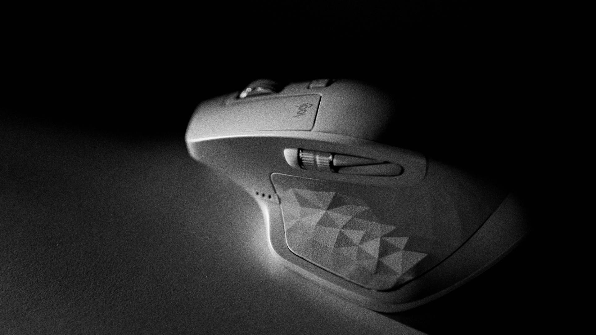 Logitech Mouse Side View Background