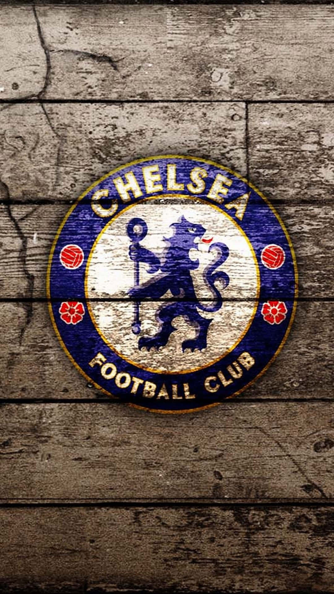 Logo Chelsea Iphone On Wood