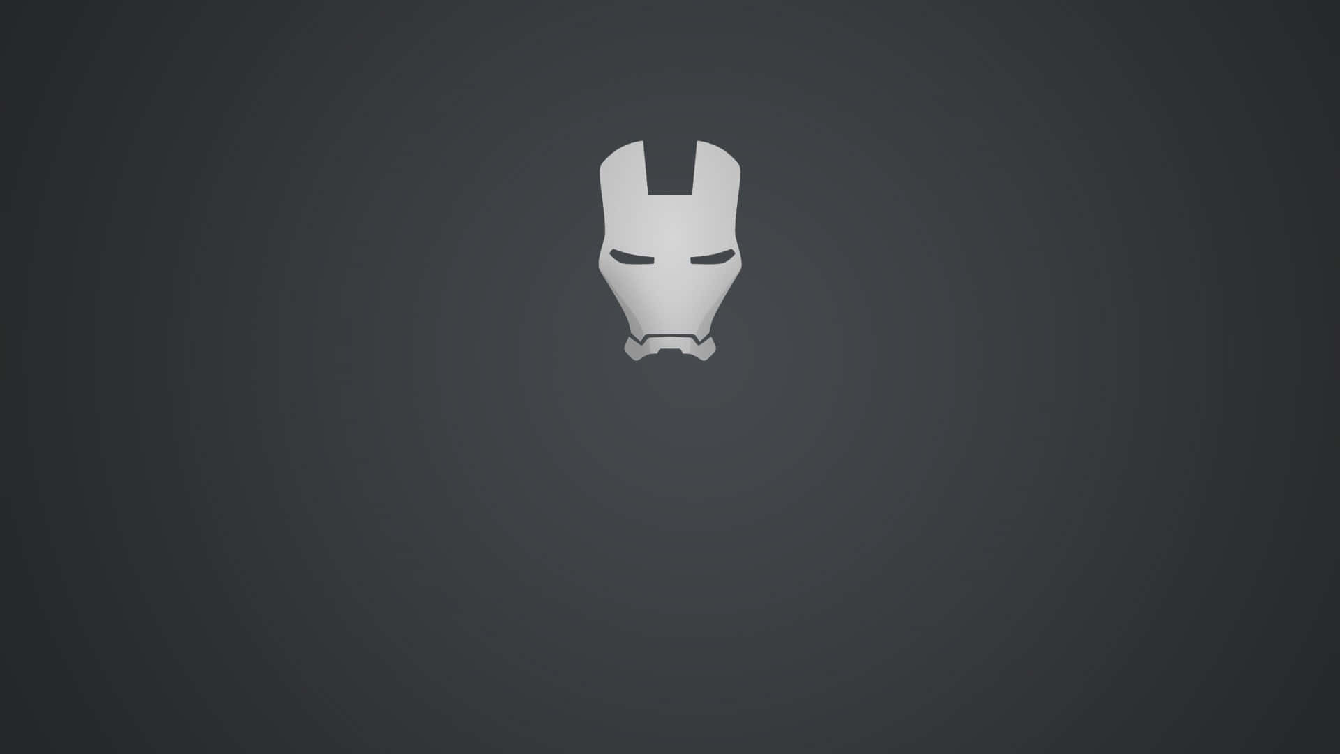 Logo Iron Man Black And White Background