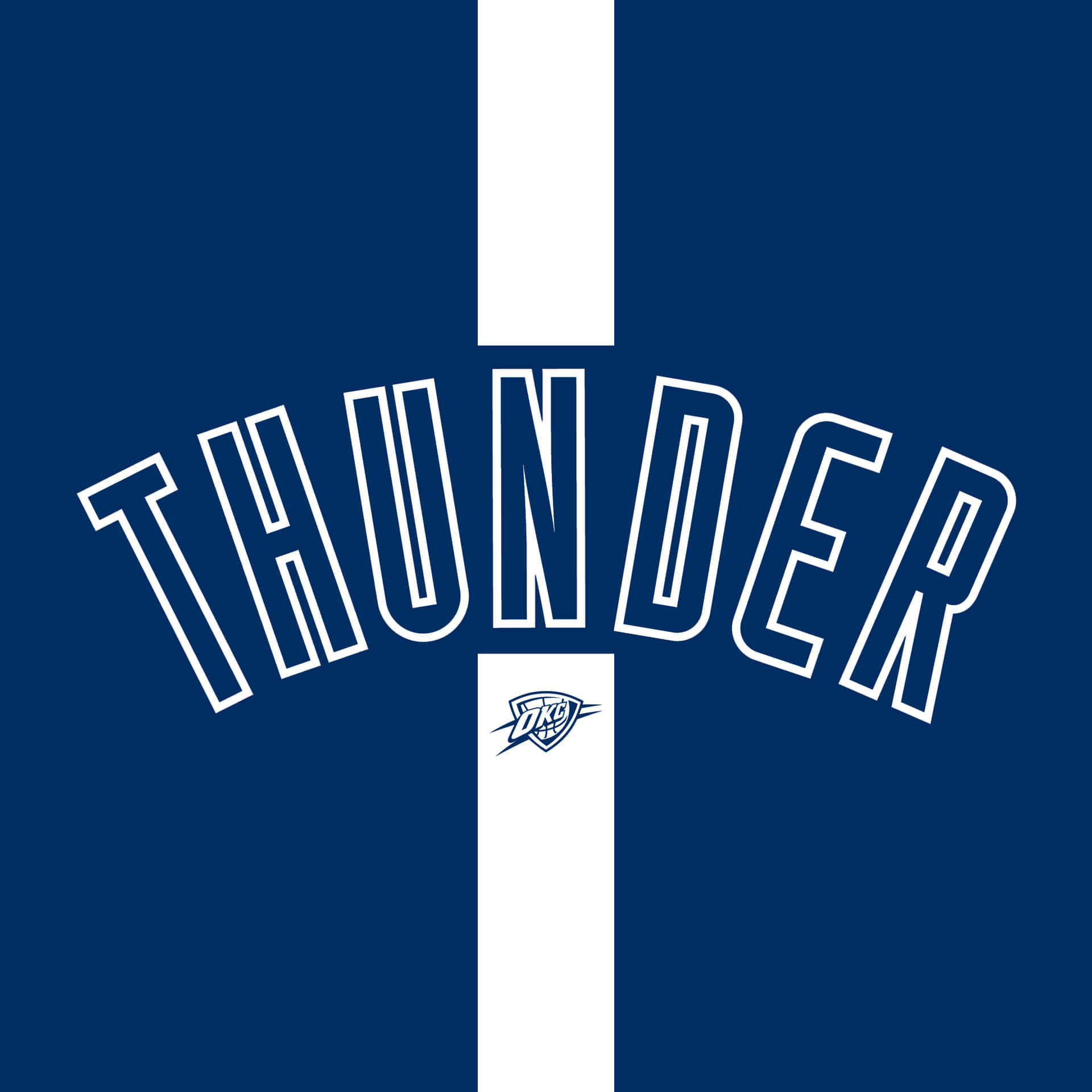 Logo Of Oklahoma City Thunders Nba League Background