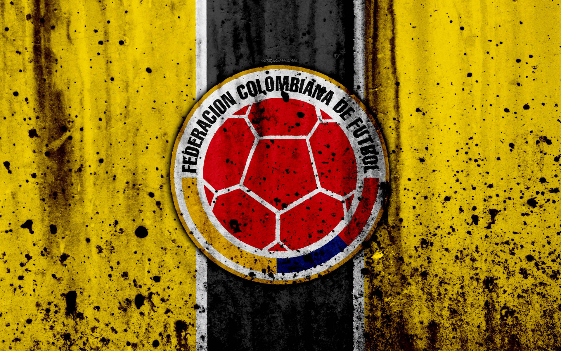 Logo Of The Colombia National Football Team Background