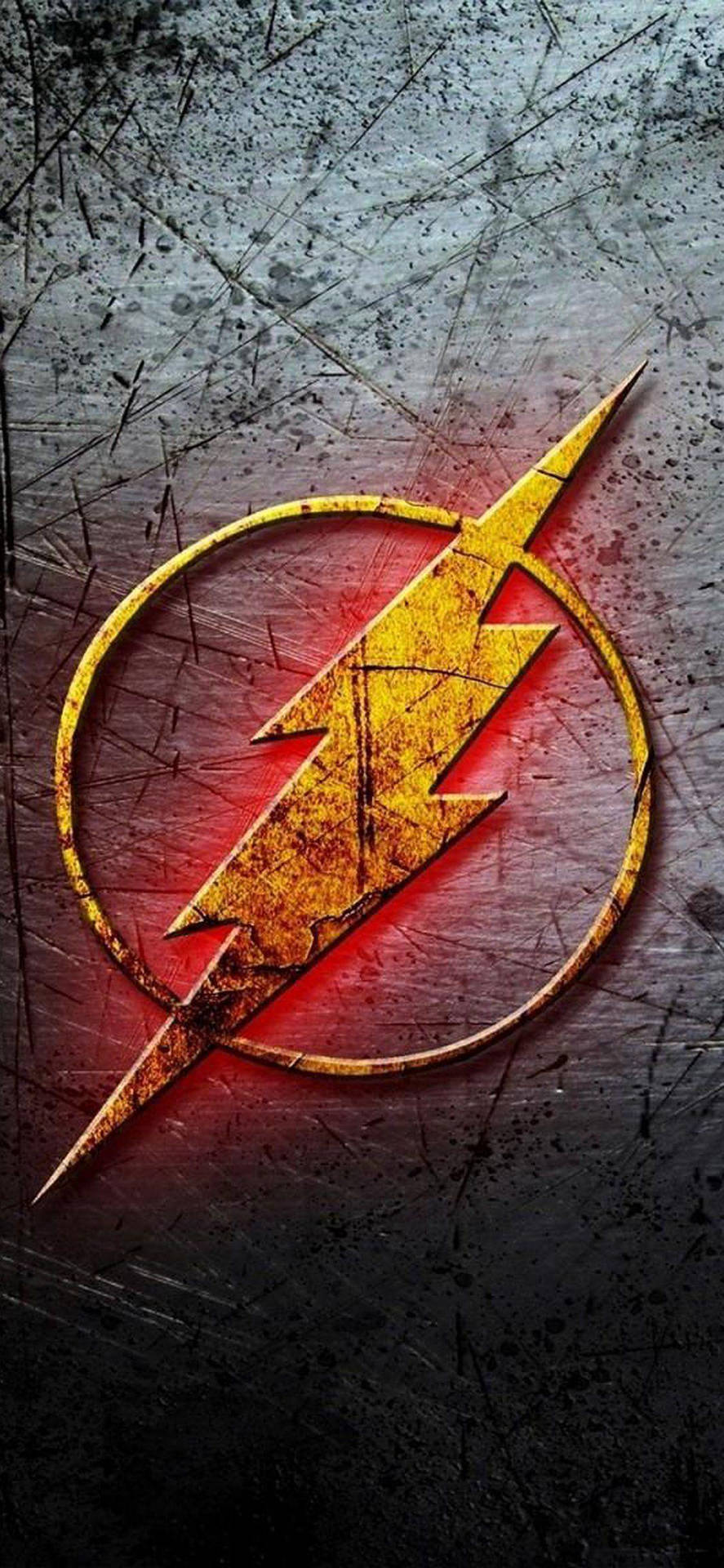 Logo Of The Flash Iphone Background