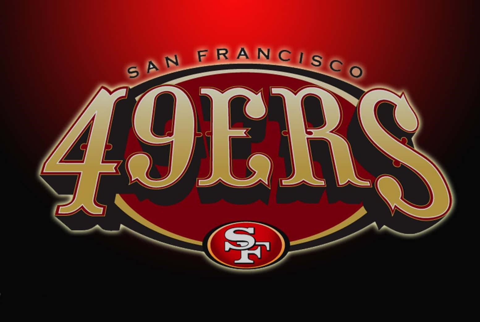 Logo Of The San Francisco 49ers Professional American Football Team Background