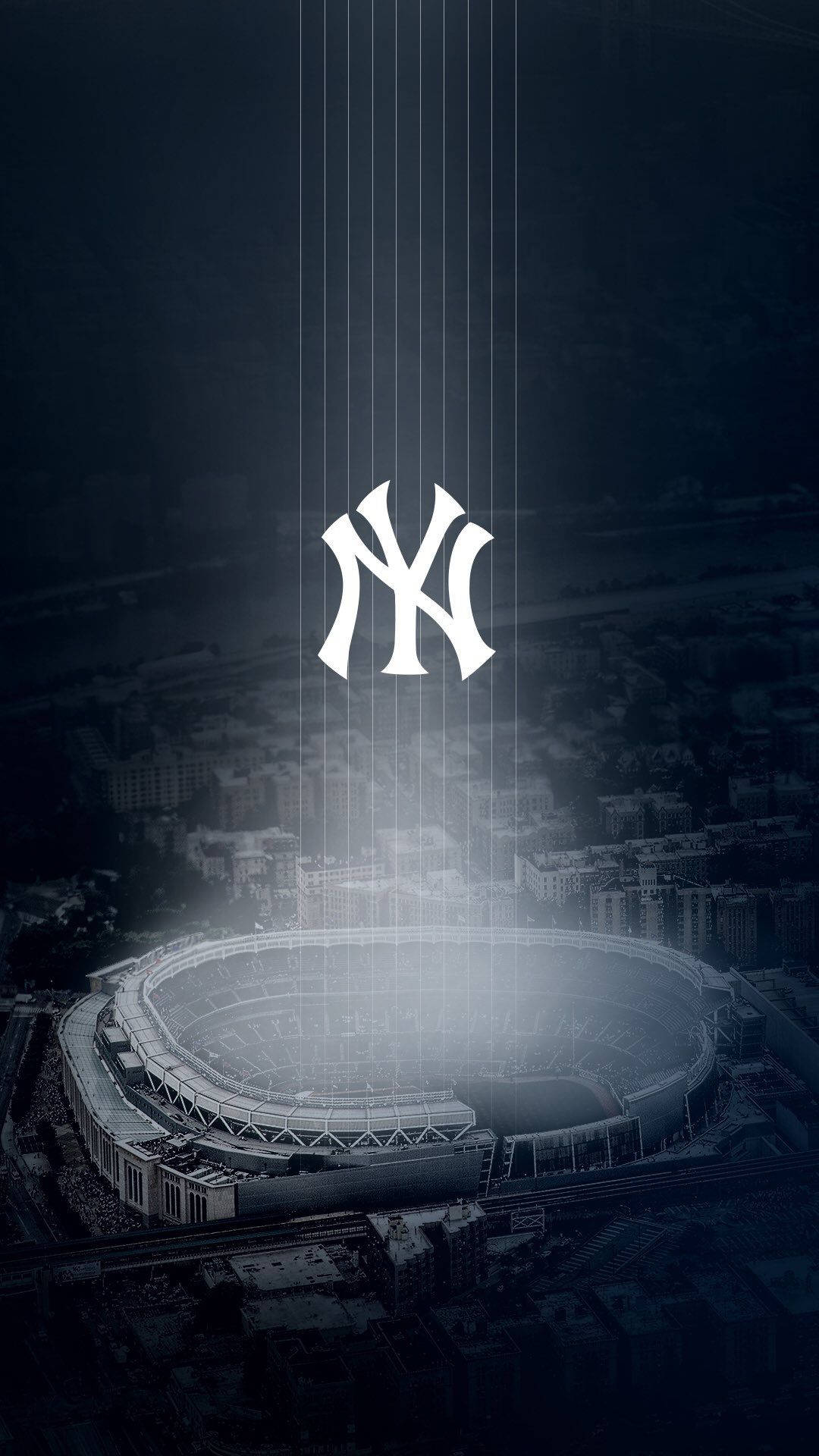 Logo Over New York's Yankee Stadium Background