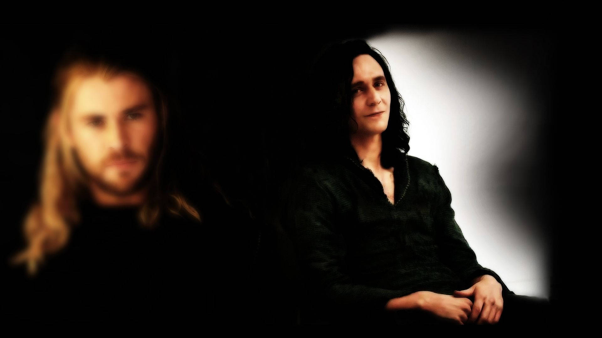 Loki And Thor Black Background