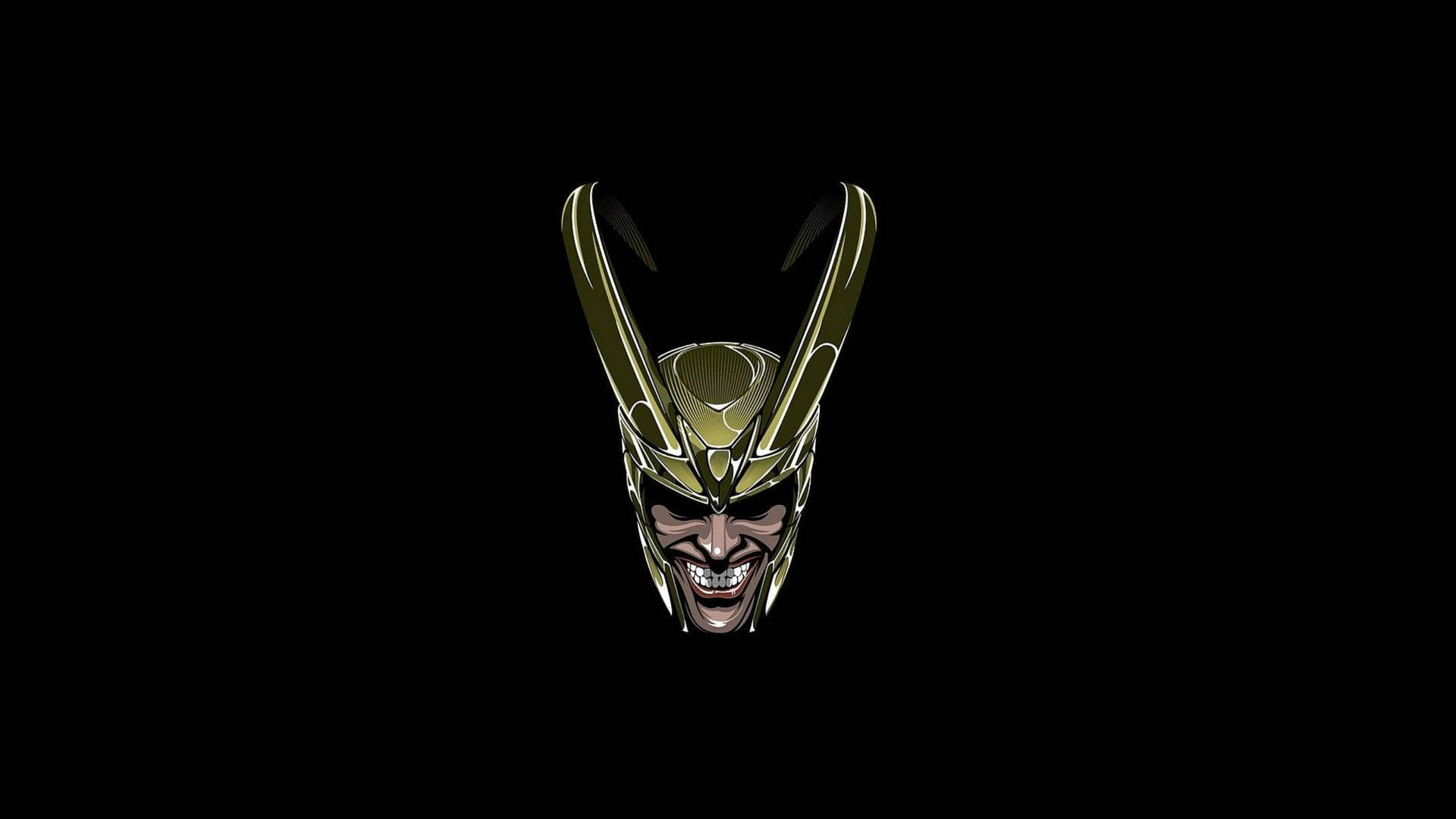 Loki Head In Black Background