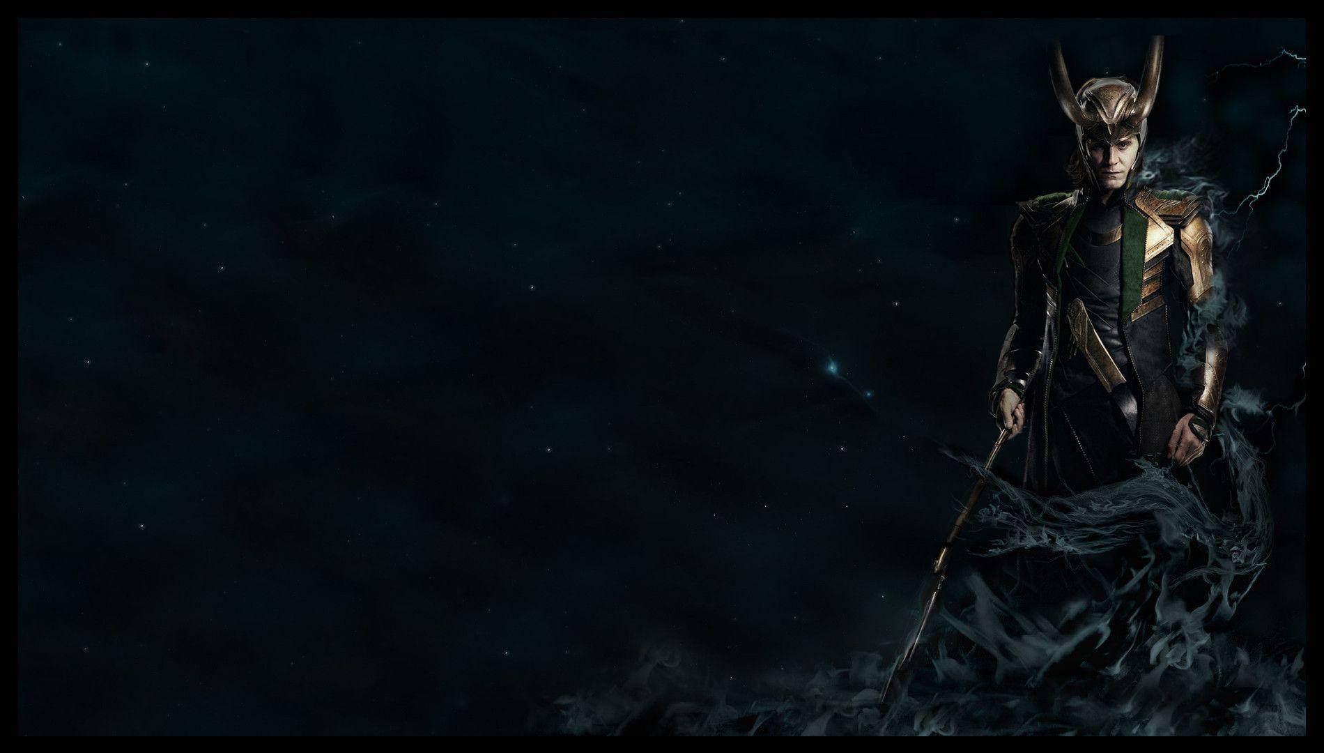 Loki In Aesthetic Black Background