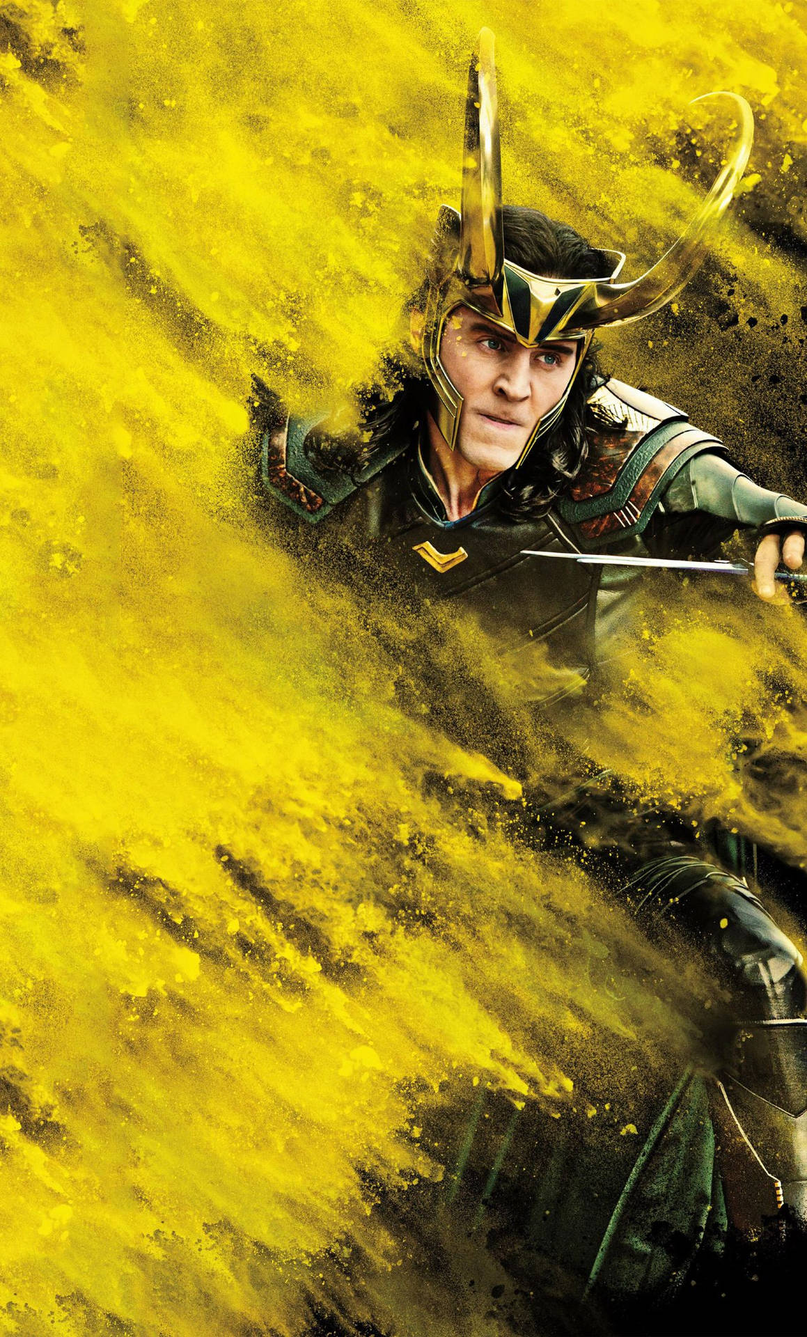 Loki In Yellow Artwork Background