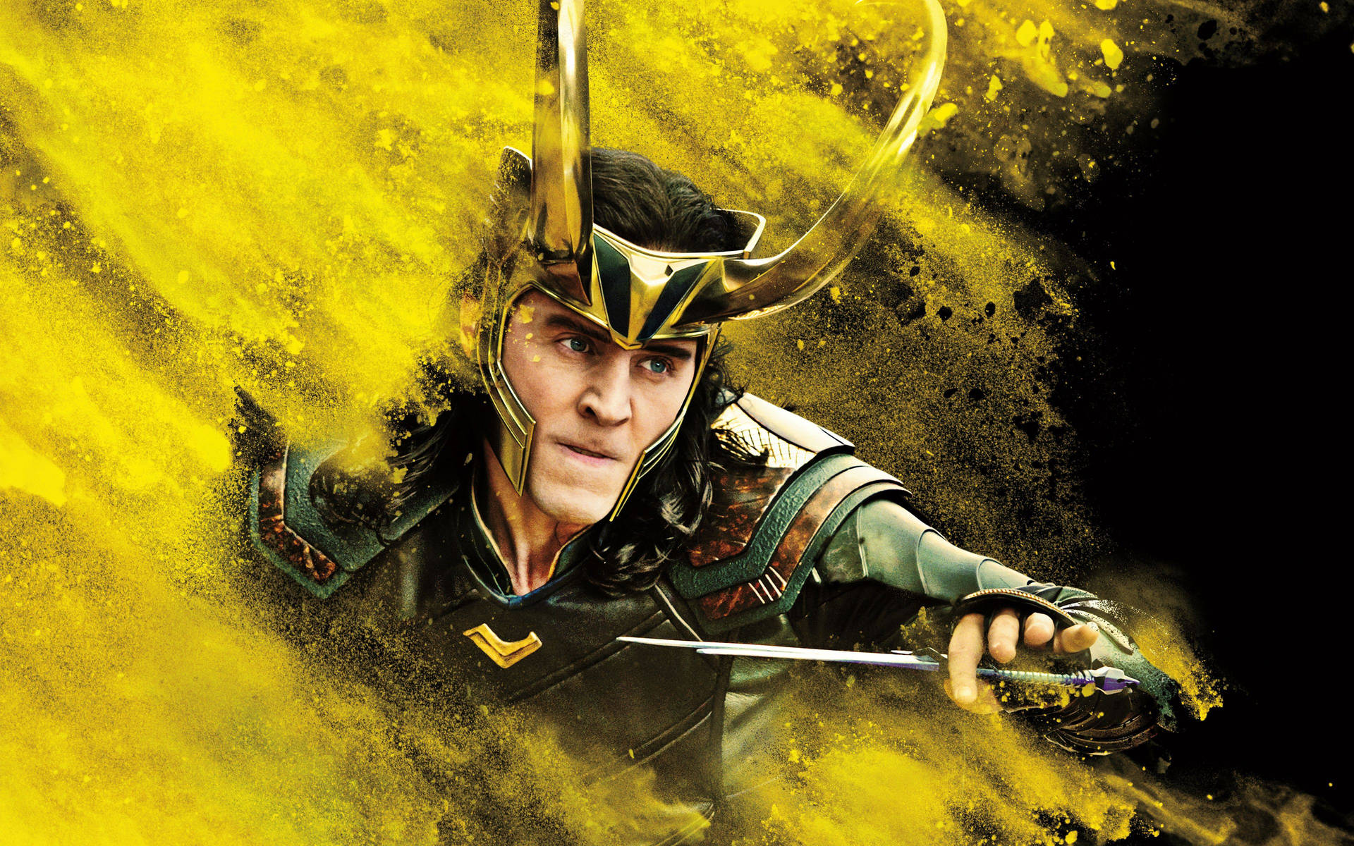 Loki In Yellow Background