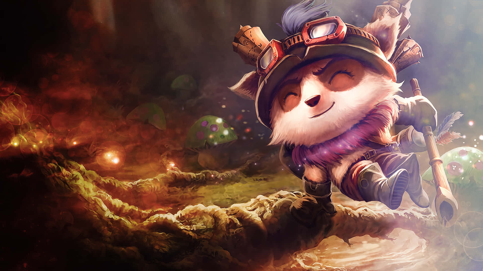 Lol 1920 X 1080 Gaming Teemo In Forest Background