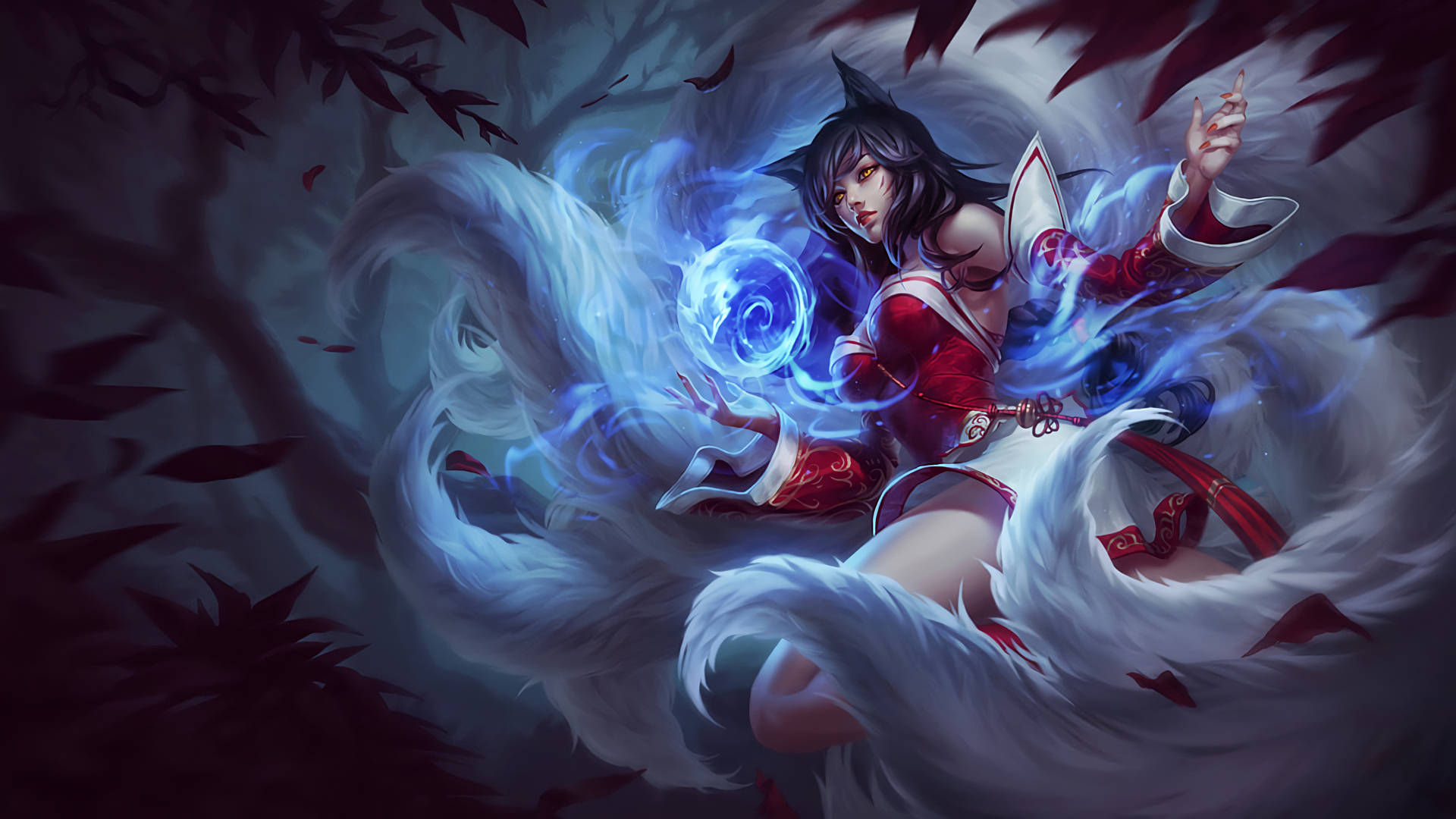 Lol Ahri Blue And Red