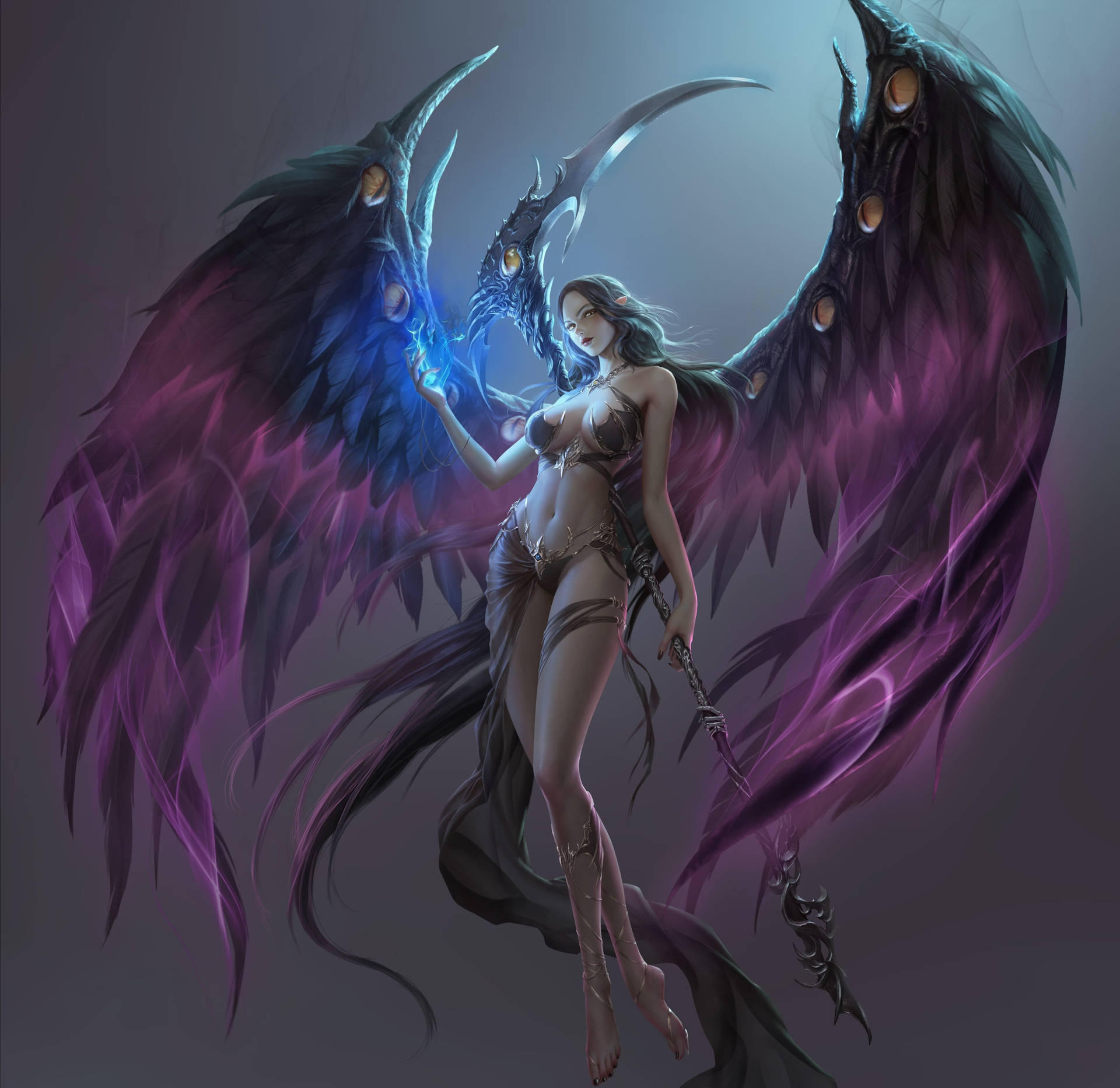 Lol Alecta With Wings Background