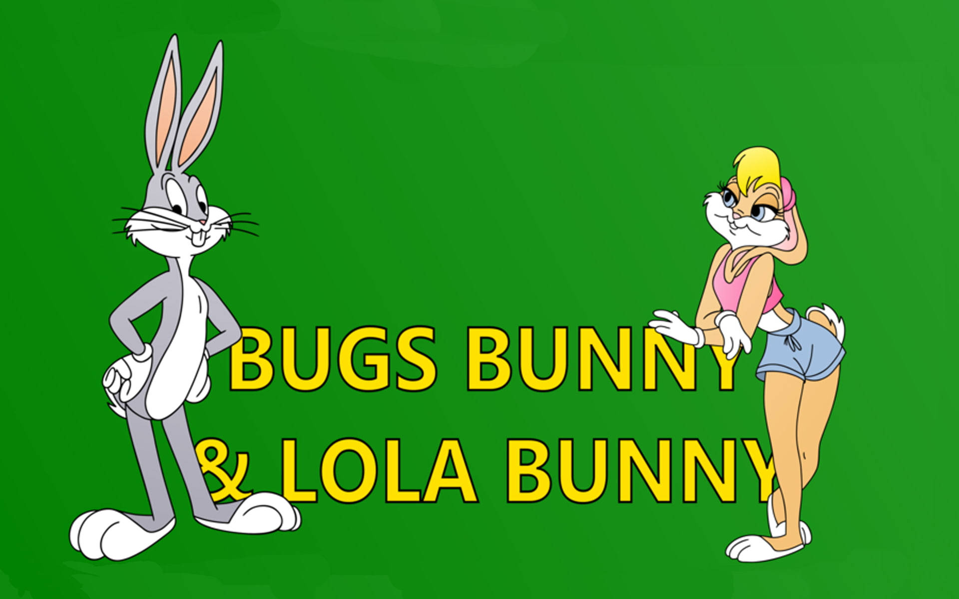 Lola Bunny Bugs Bunny Green Background