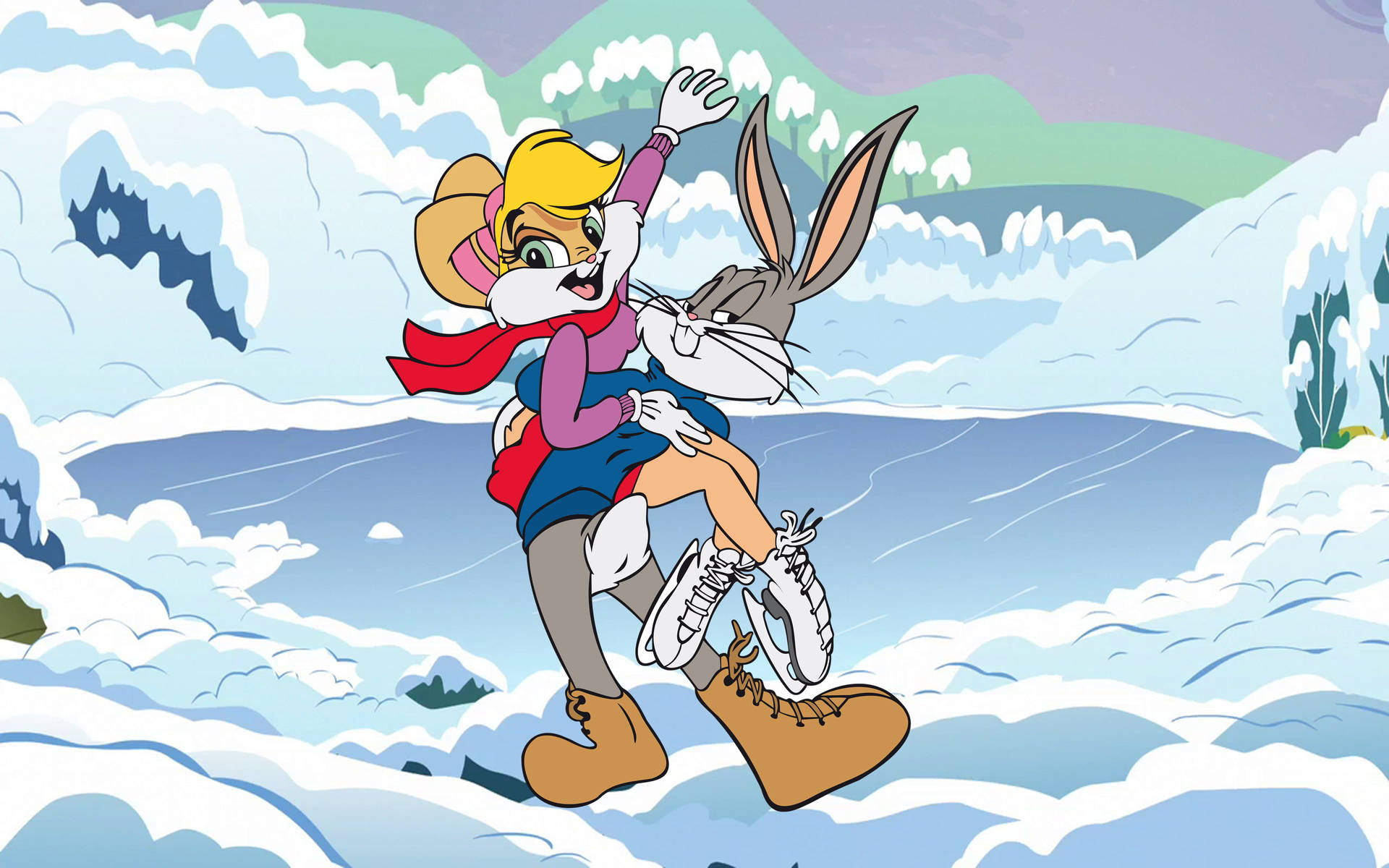 Lola Bunny In Snow Background