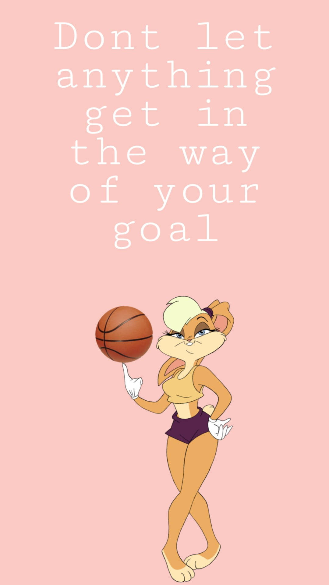 Lola Bunny Motivational Quote Background