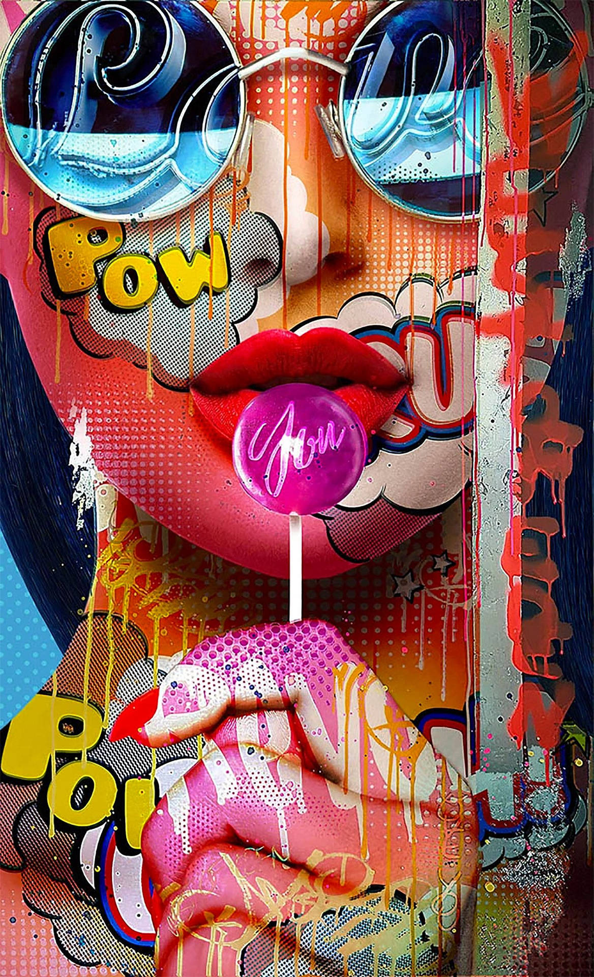Lollipop Pop Art Background