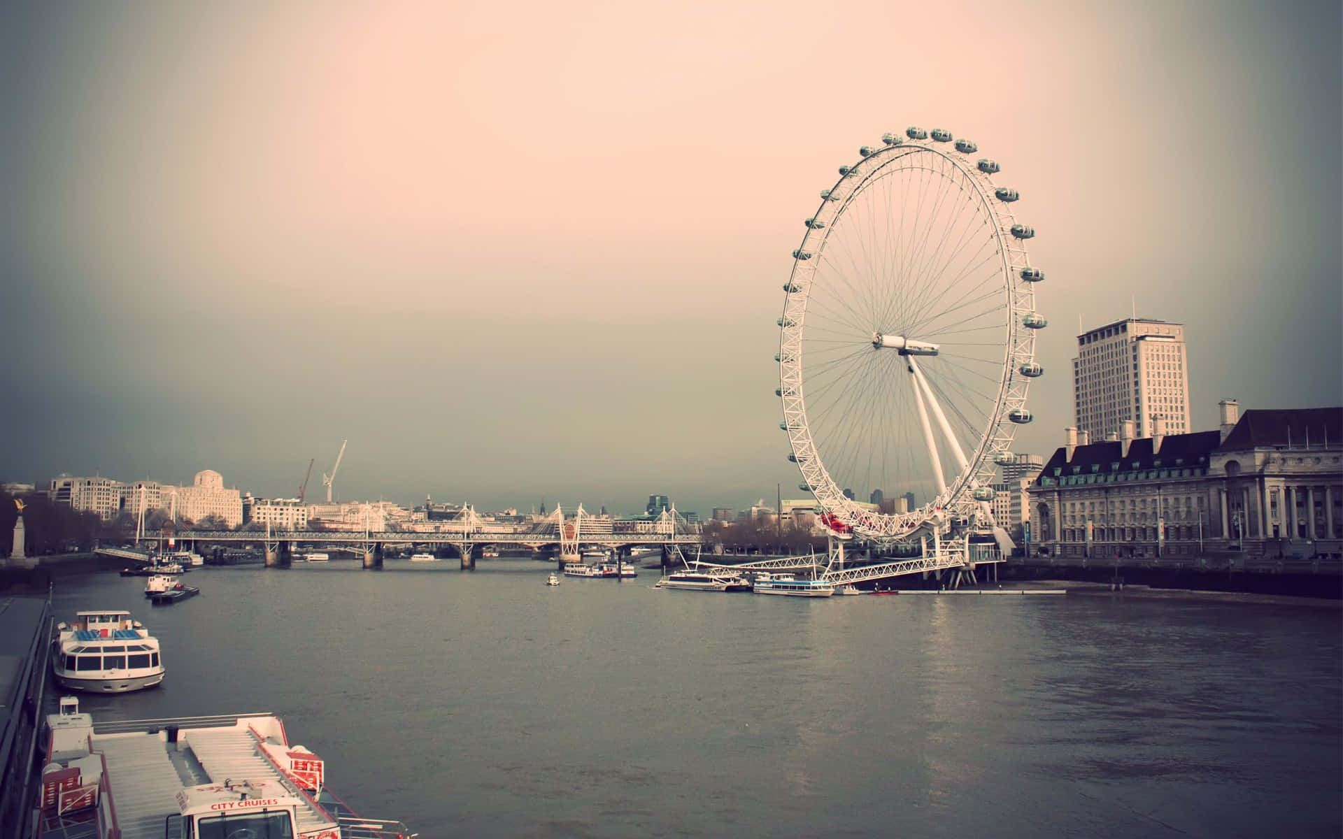 London Eye At River Thames