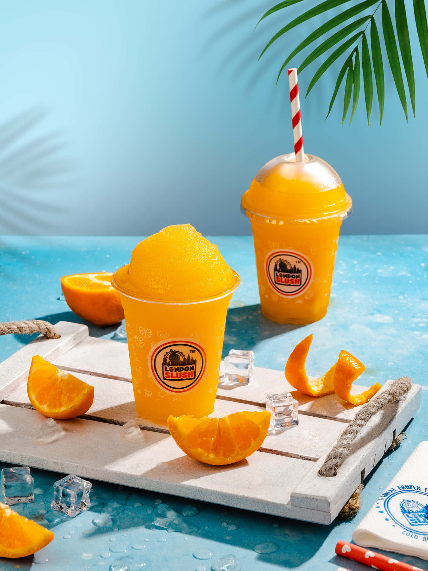 London Orange Slushy Background