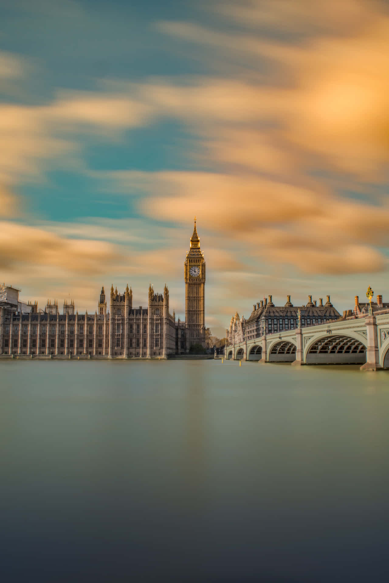 London's Icons Illuminated In Colorful Lights Background