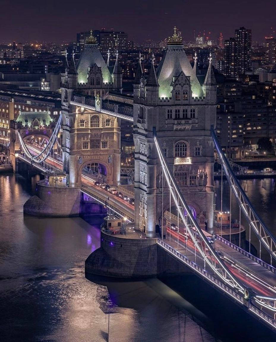 London's Tower Bridge In Uk Background
