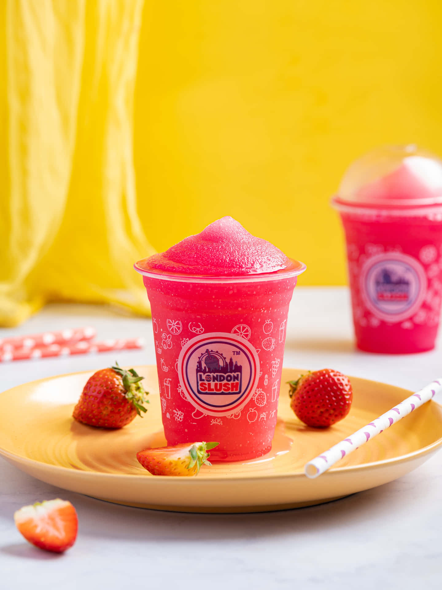 London Slush Stawberry Slushy Background