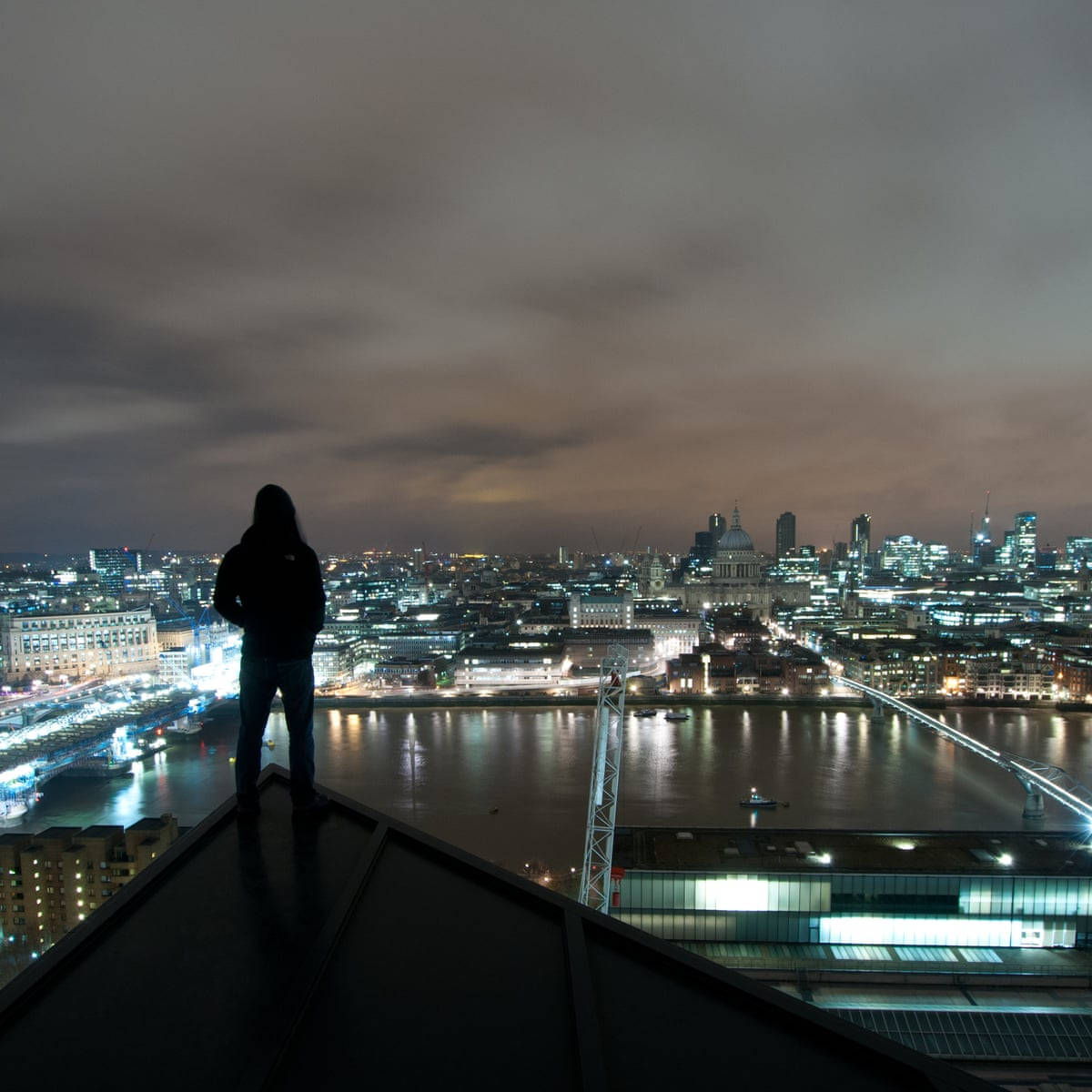 London Urban City At Night Background