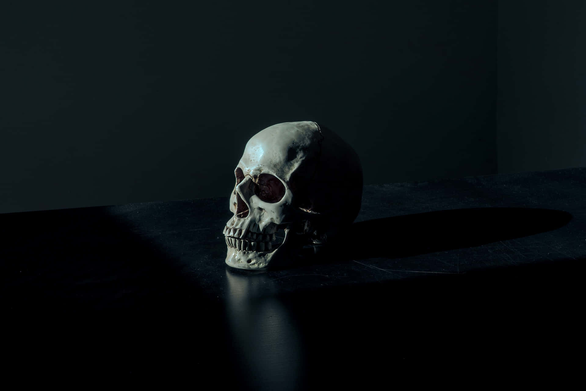 Lone Black Skeleton Background