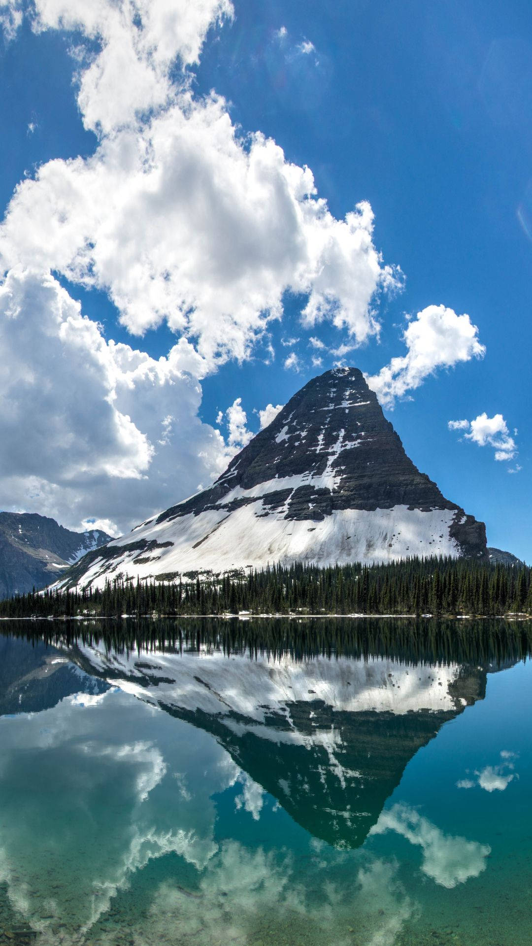 Lone Glacier National Park Mountain Background