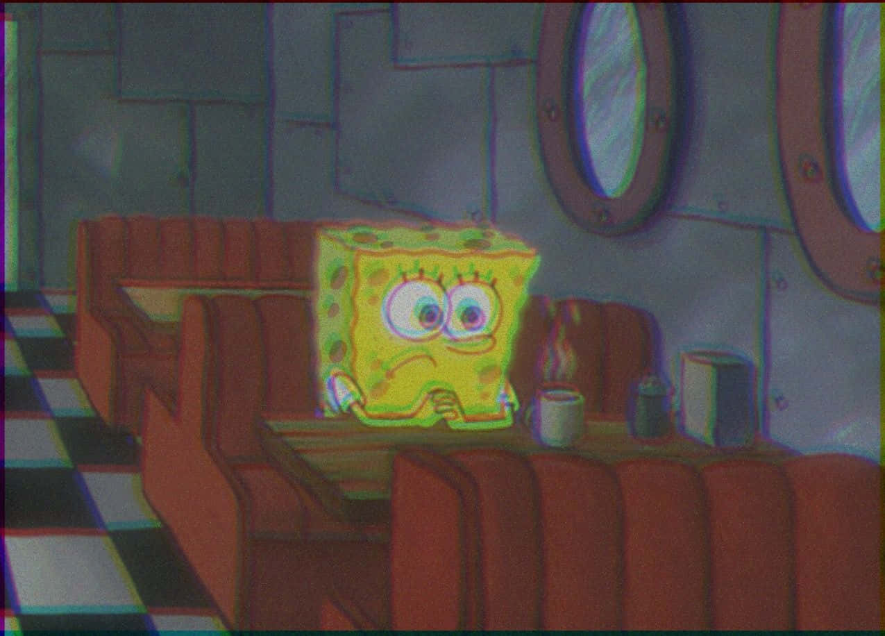 Lonely Aesthetic Spongebob Desktop Background