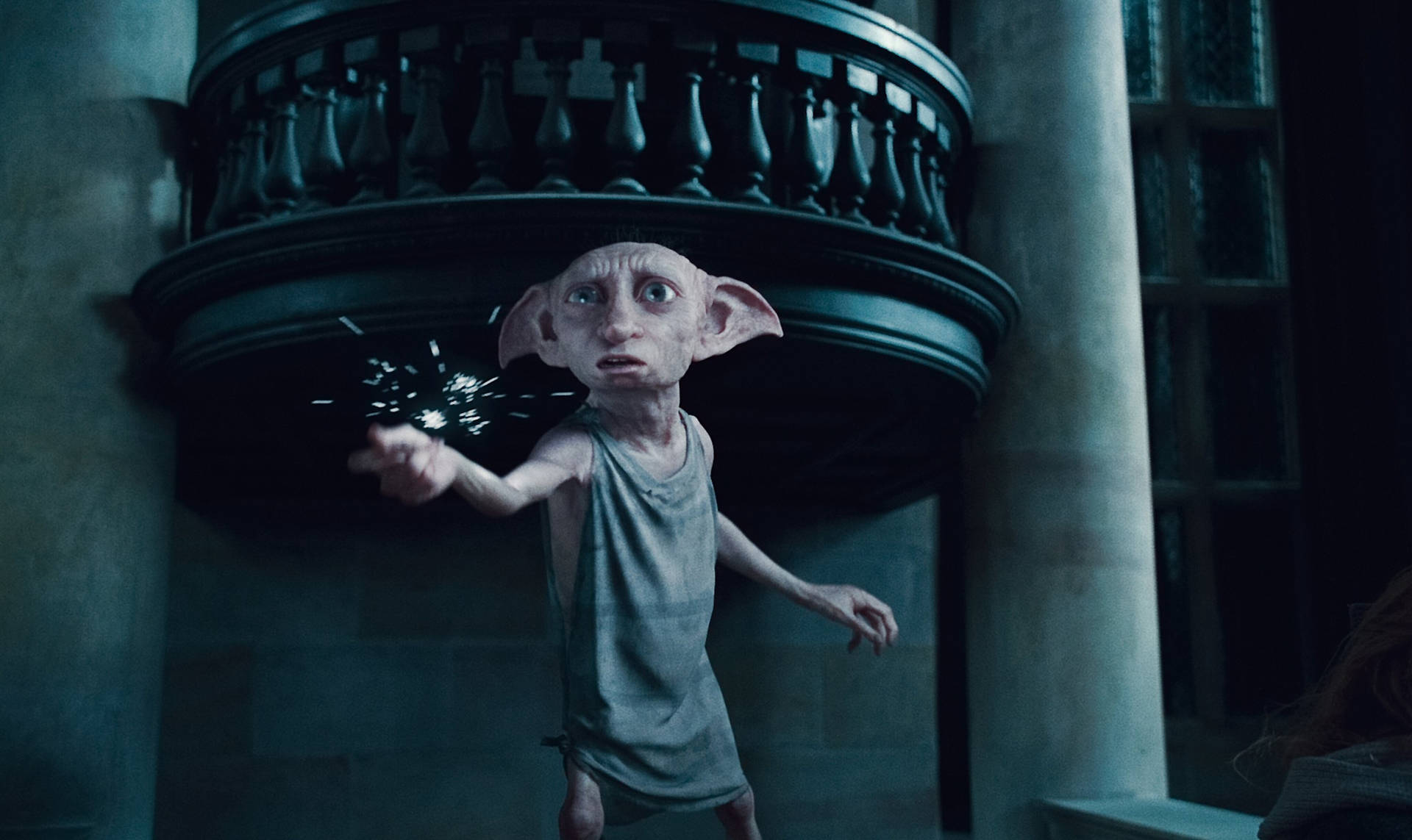 Lonely Dobby Inside Malfoy Manor Background