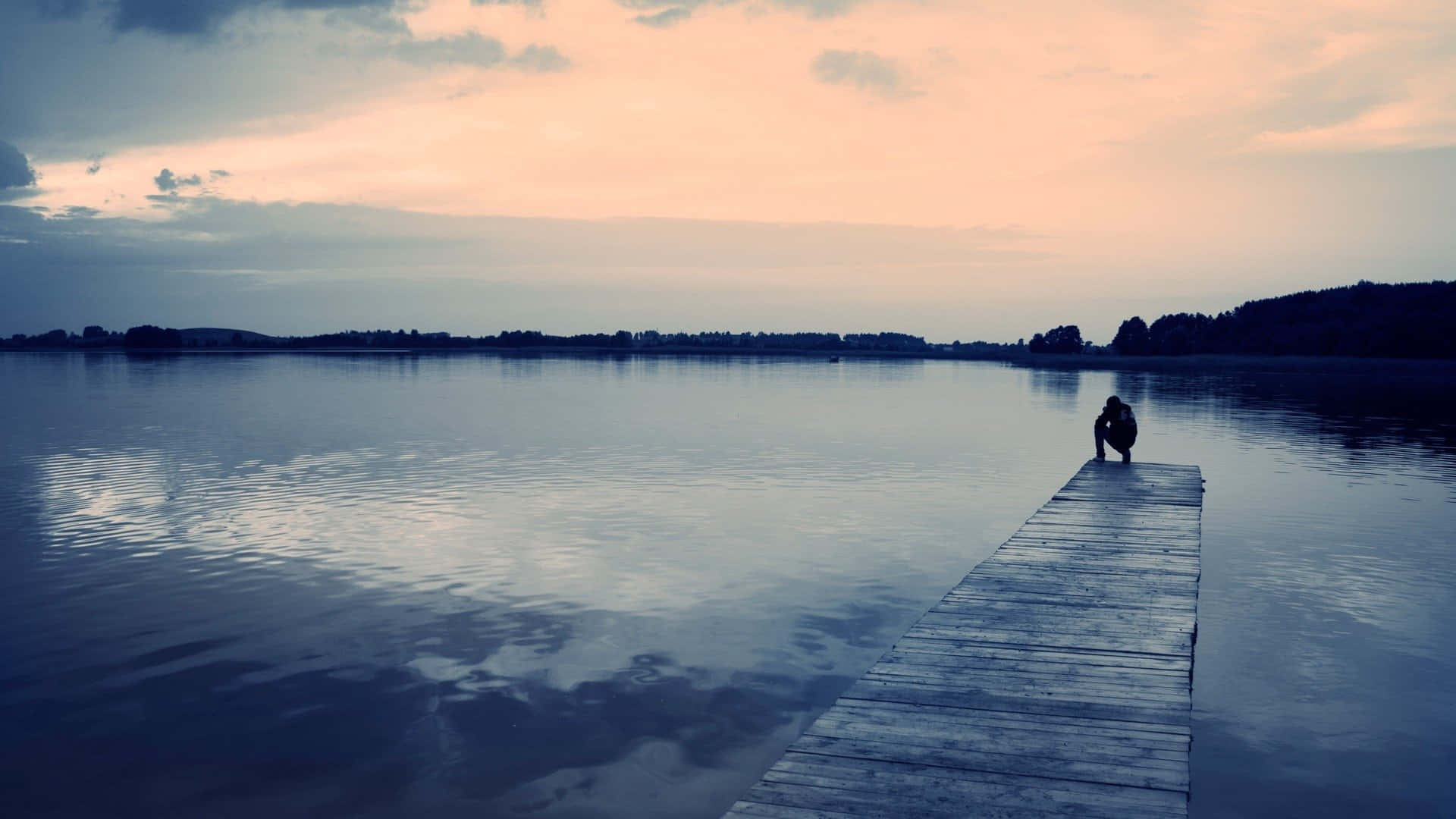 Lonely Pier Natural Background