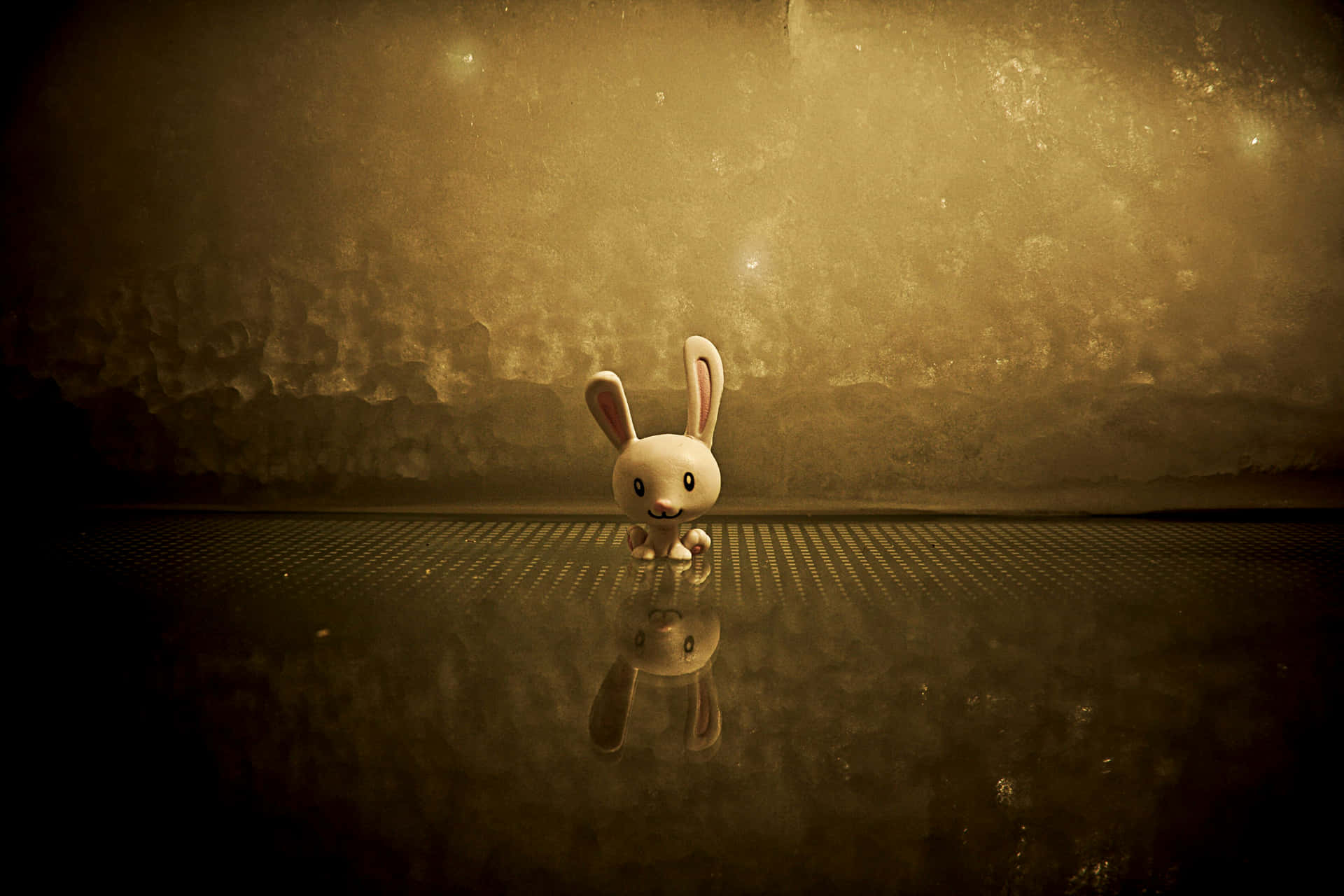 Lonely Rabbitin Sepia Tones Background
