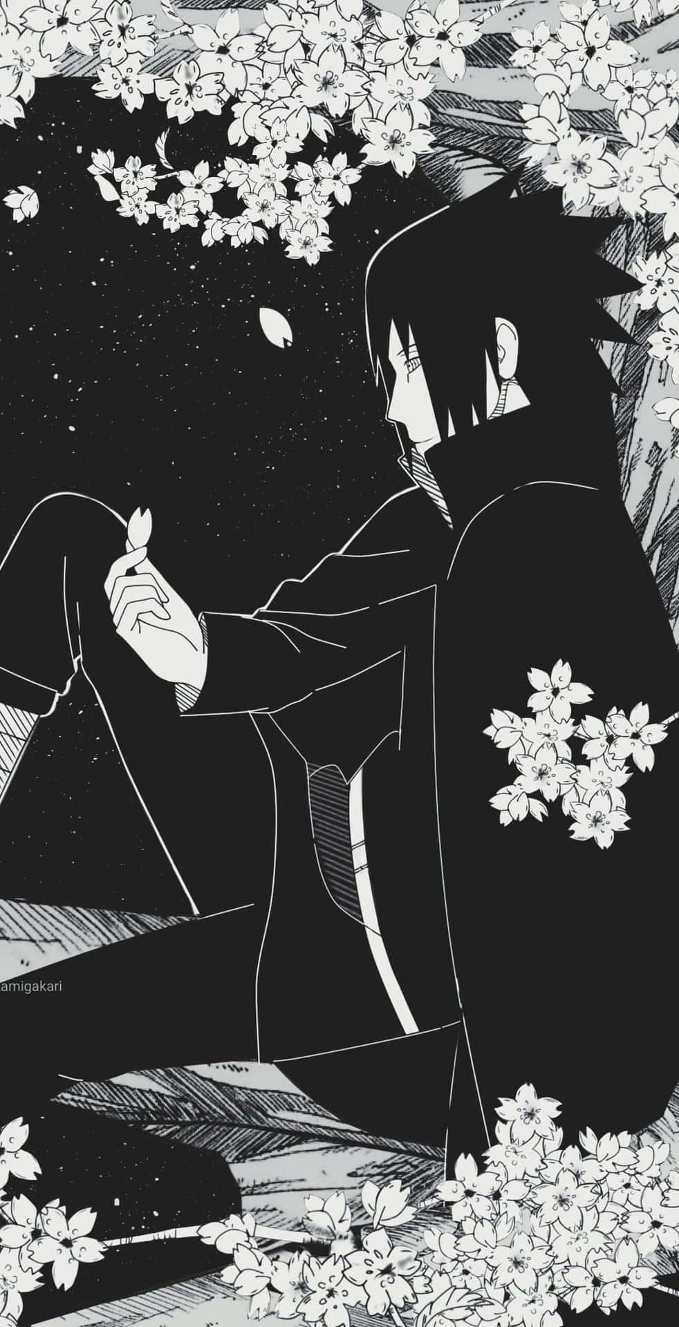 Lonely Sasukeblack Mobile Manga Background