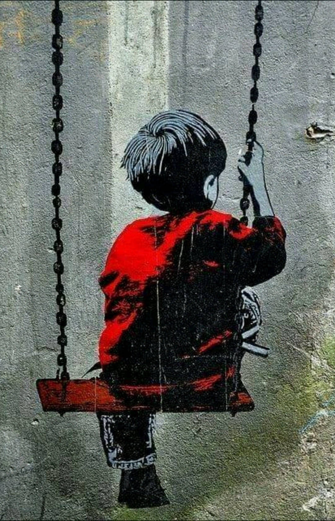 Lonesome Sad Boy Cartoon Graffiti