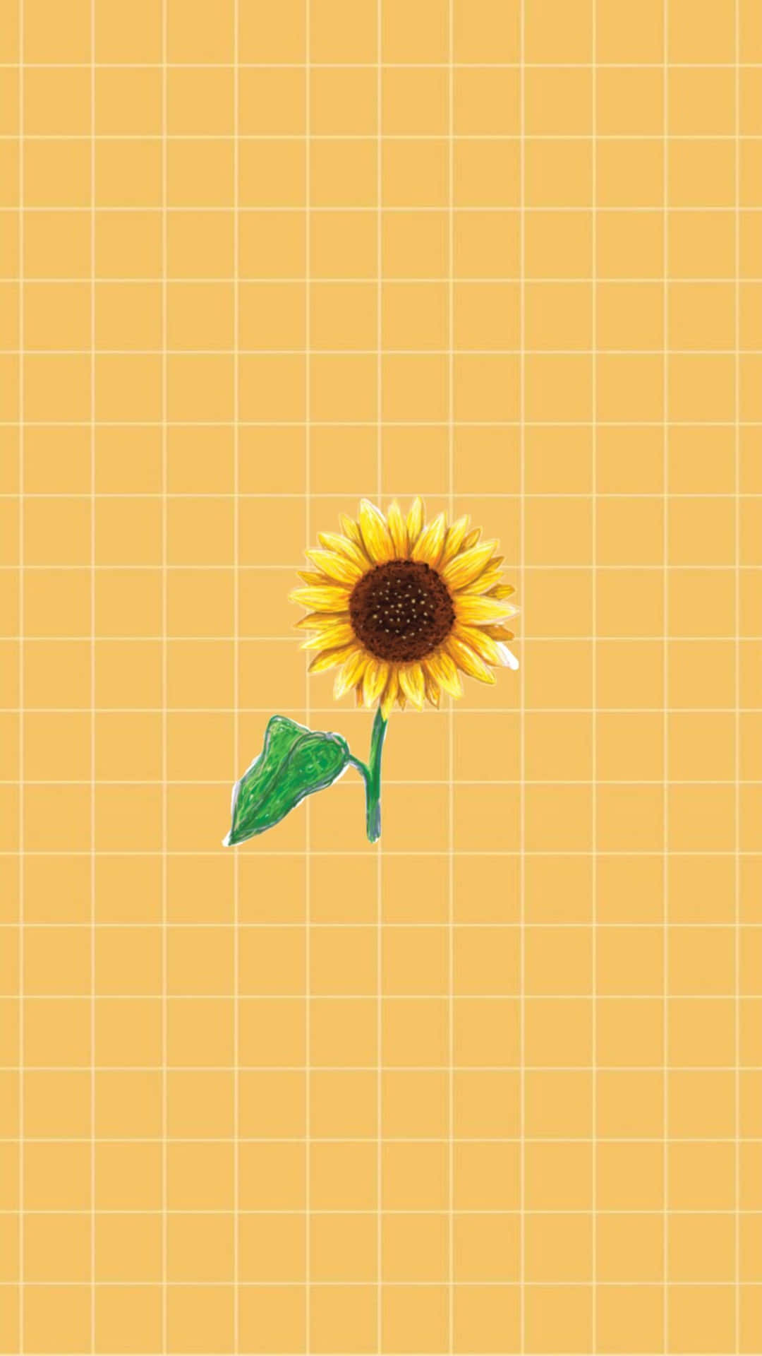 Lonesome Sunflower Yellow Tumblr Aesthetic Background