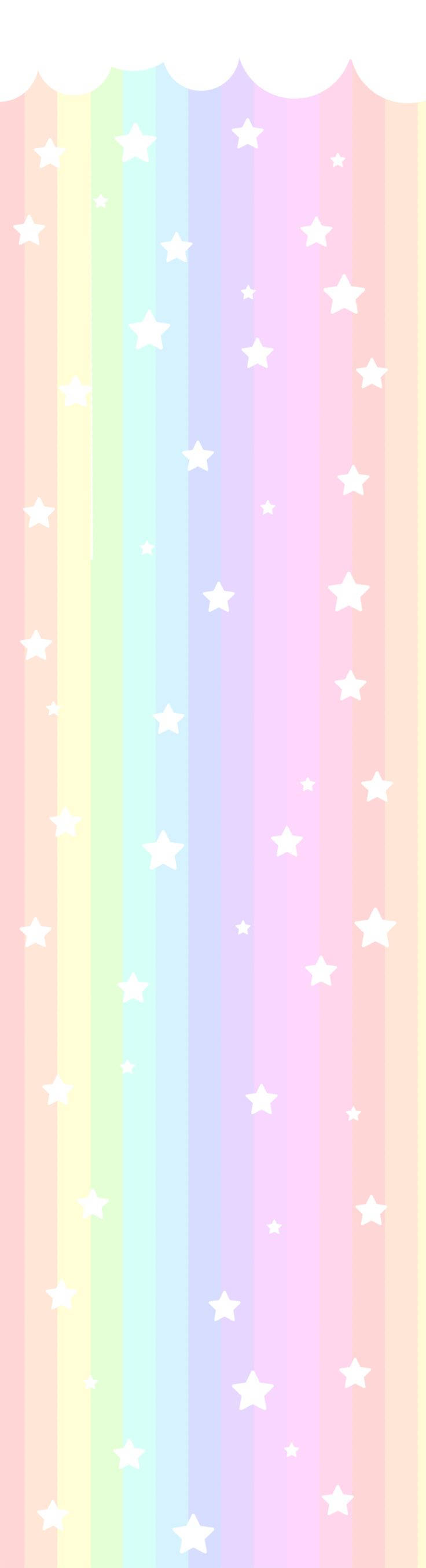 Long Cute Pastel Rainbow Background