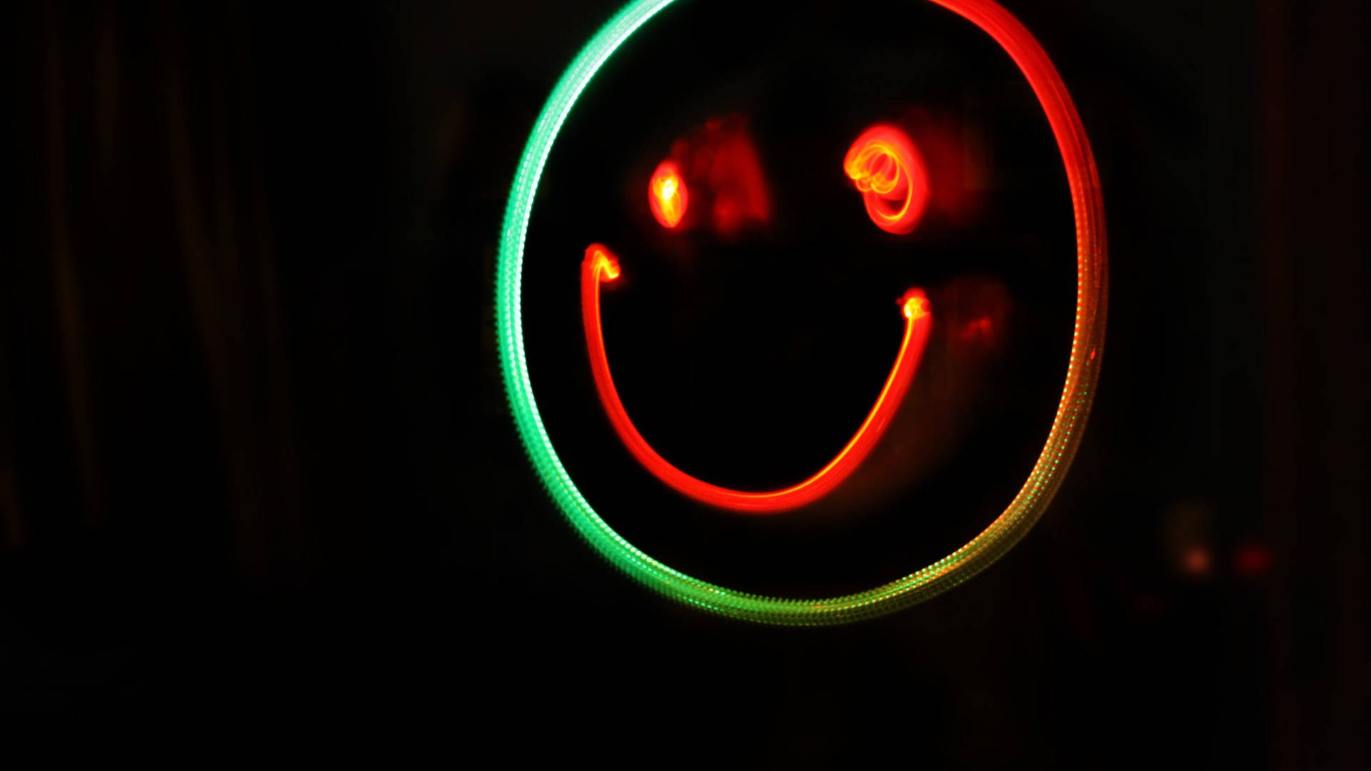 Long Exposure Neon Smile Background