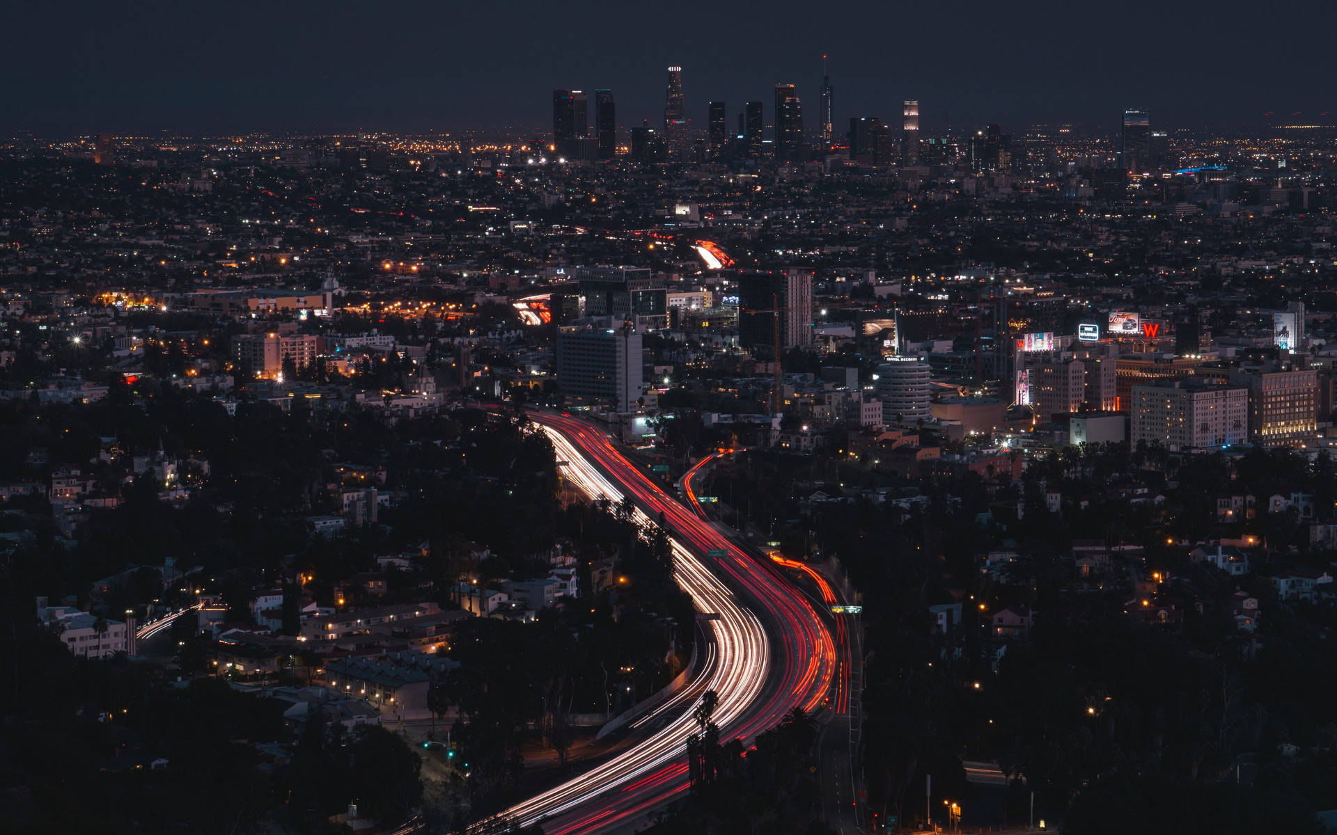 Long-exposure Photo Of Los Angeles 4k Background