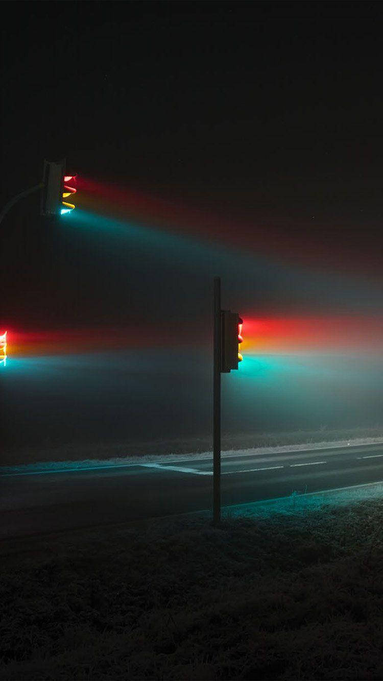 Long Exposure Traffic Lights Dark Mode