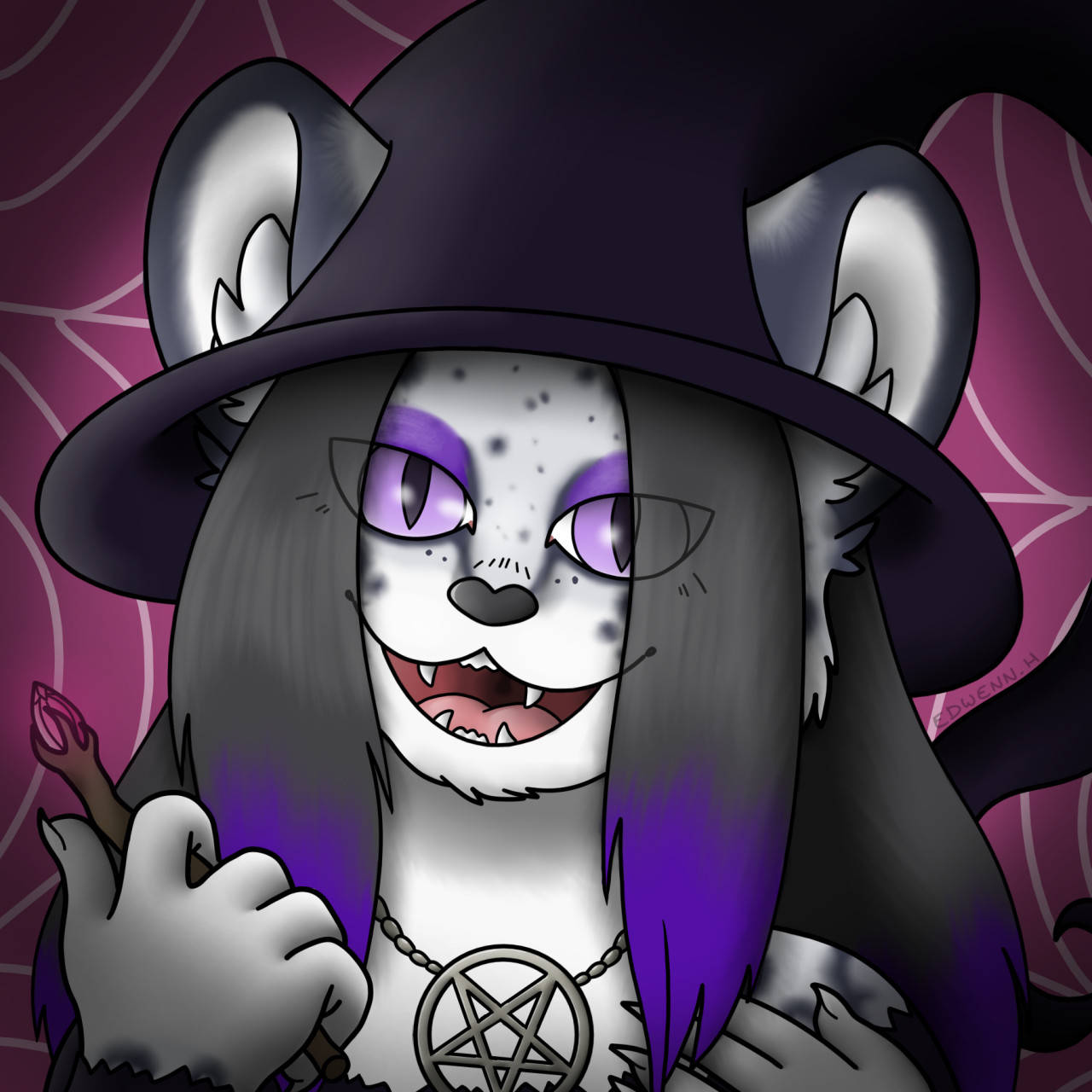 Long-haired Cat Halloween Pfp Background