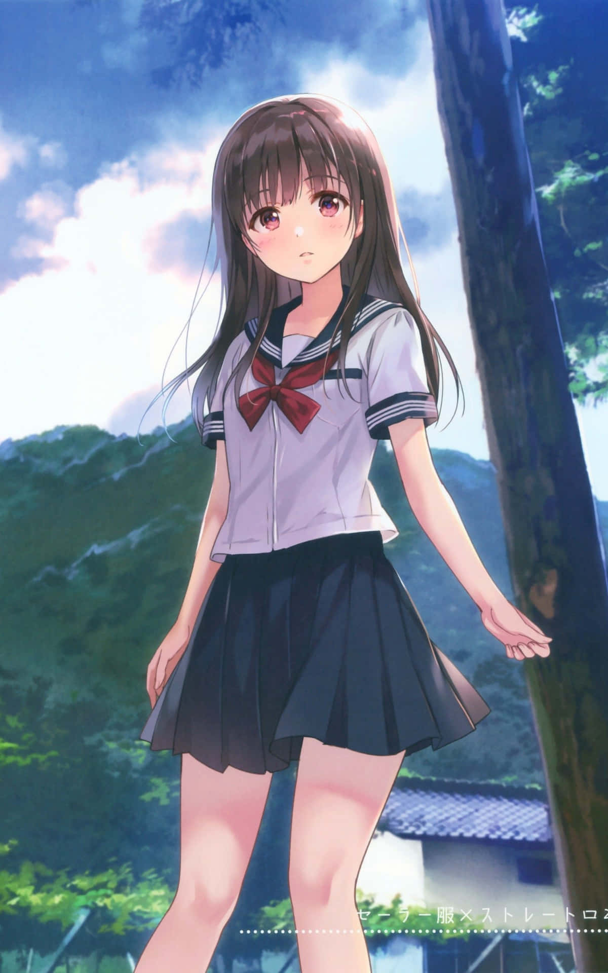 Long Haired School Girl Uniform