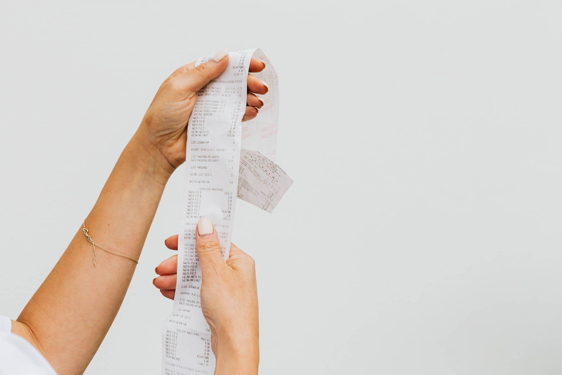 Long Receipt Background