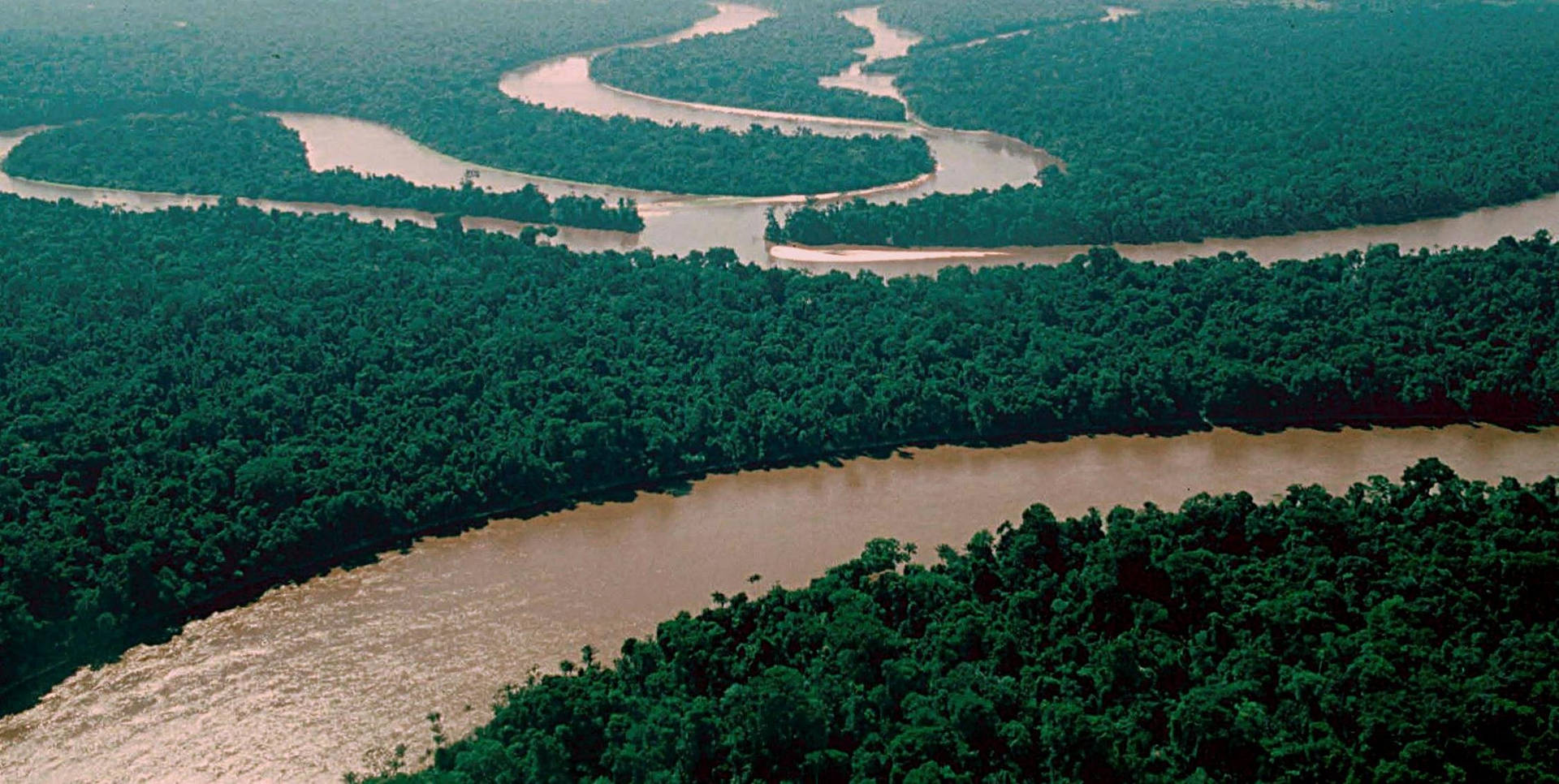 Long River In Amazonas Background