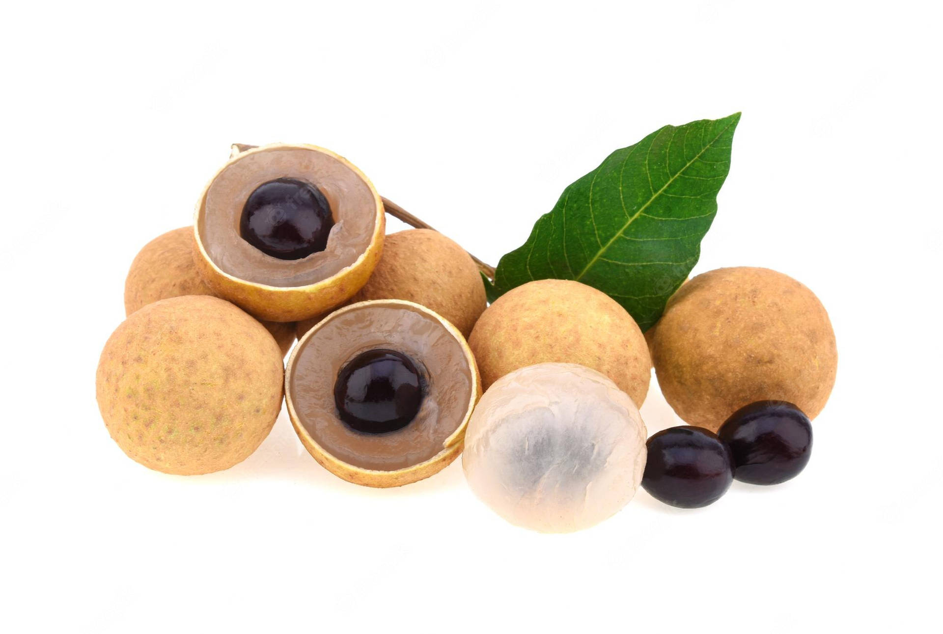 Longan Fruits Two Seeds