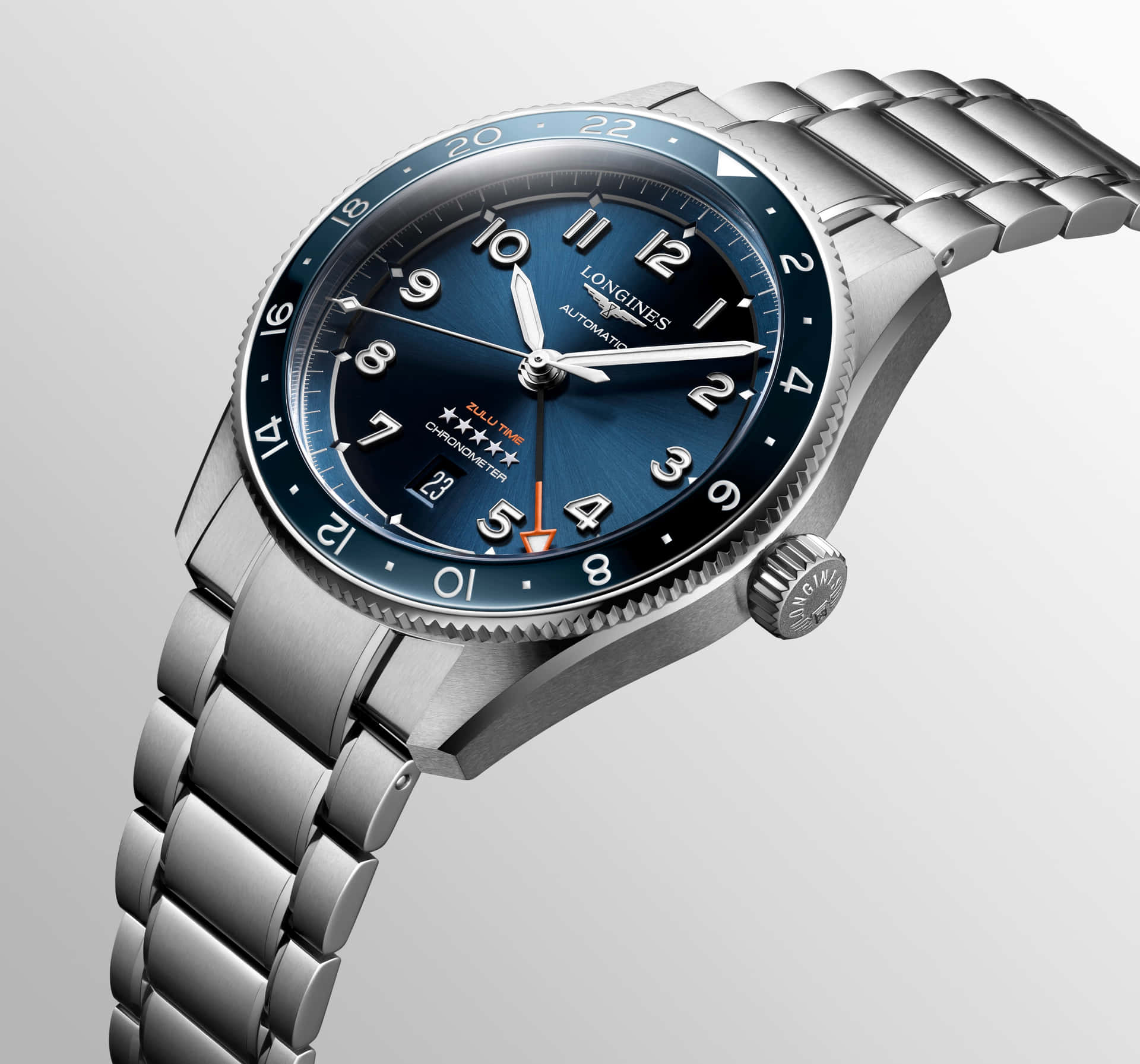 Longines Spirit In Aquamarine Blue Color Background